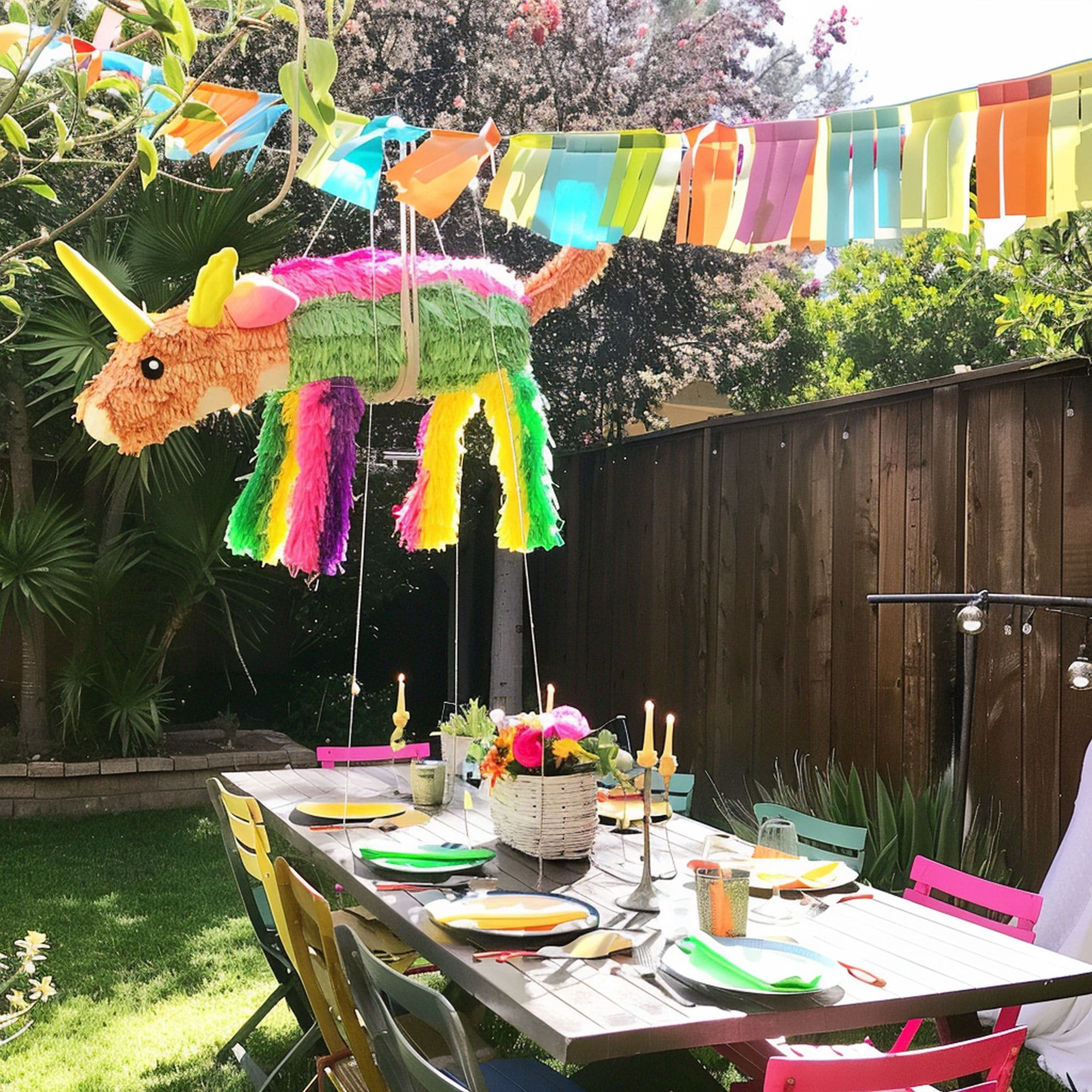 Pinata at Outdoor Party