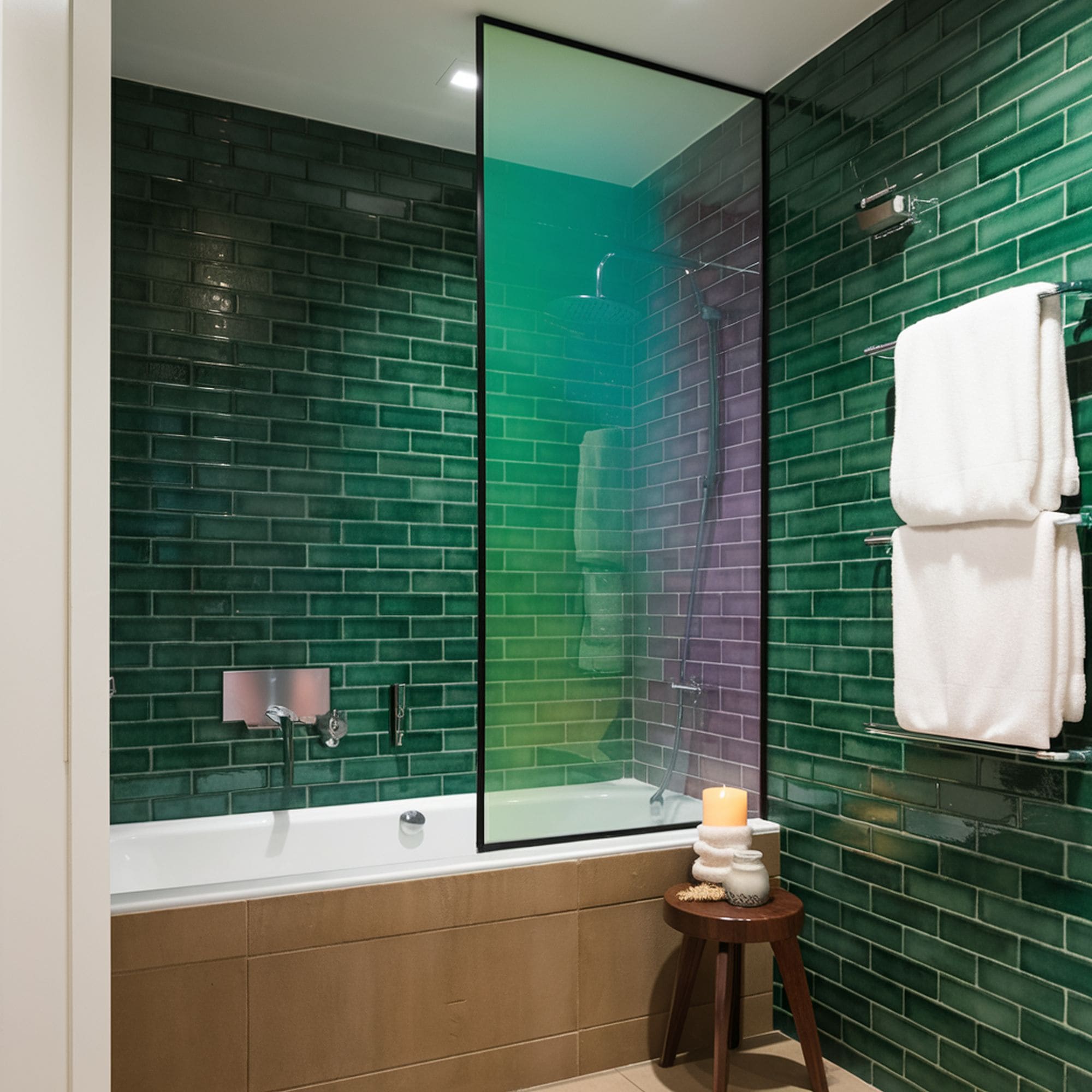 Iridescent Shower Divider