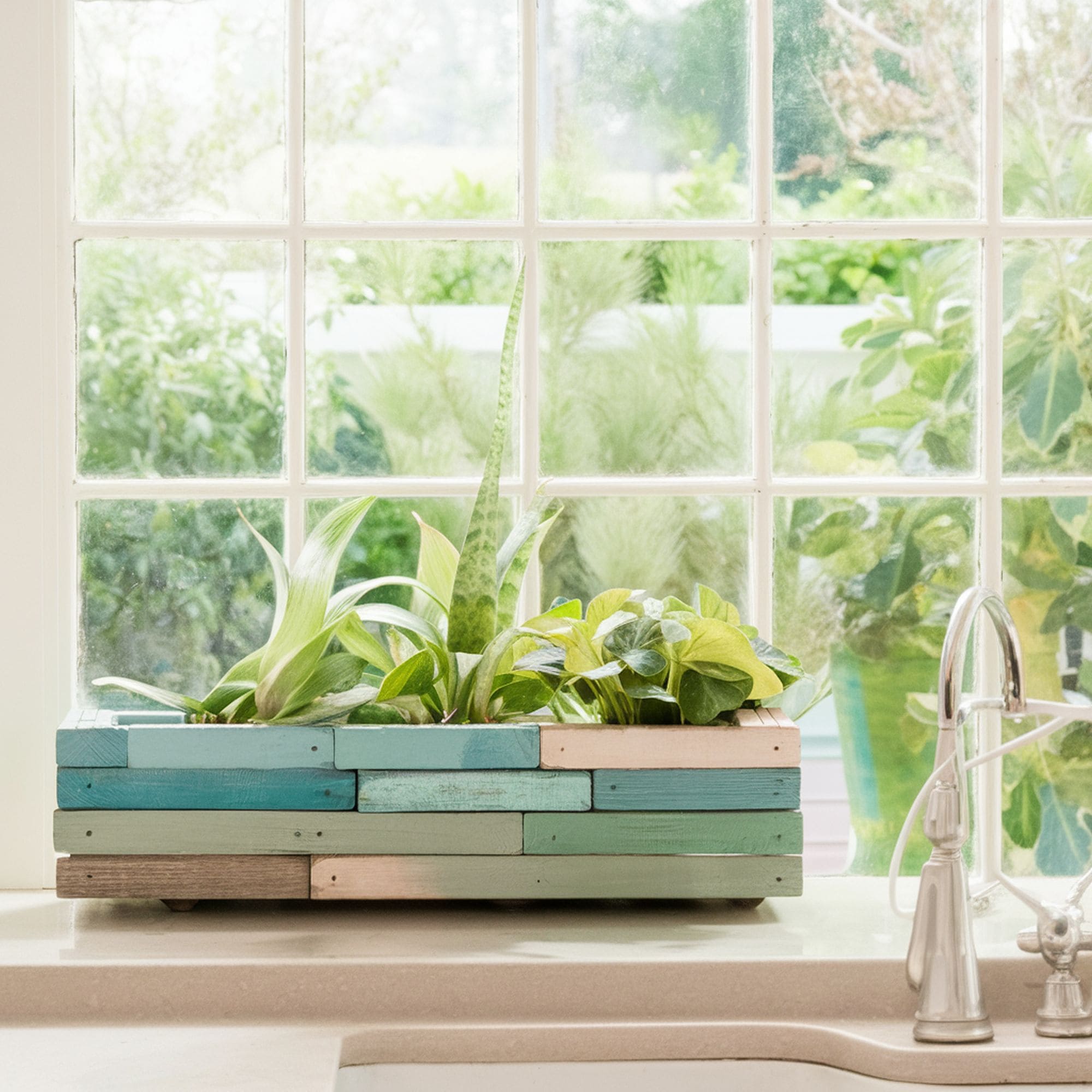 Multicolored Window Box