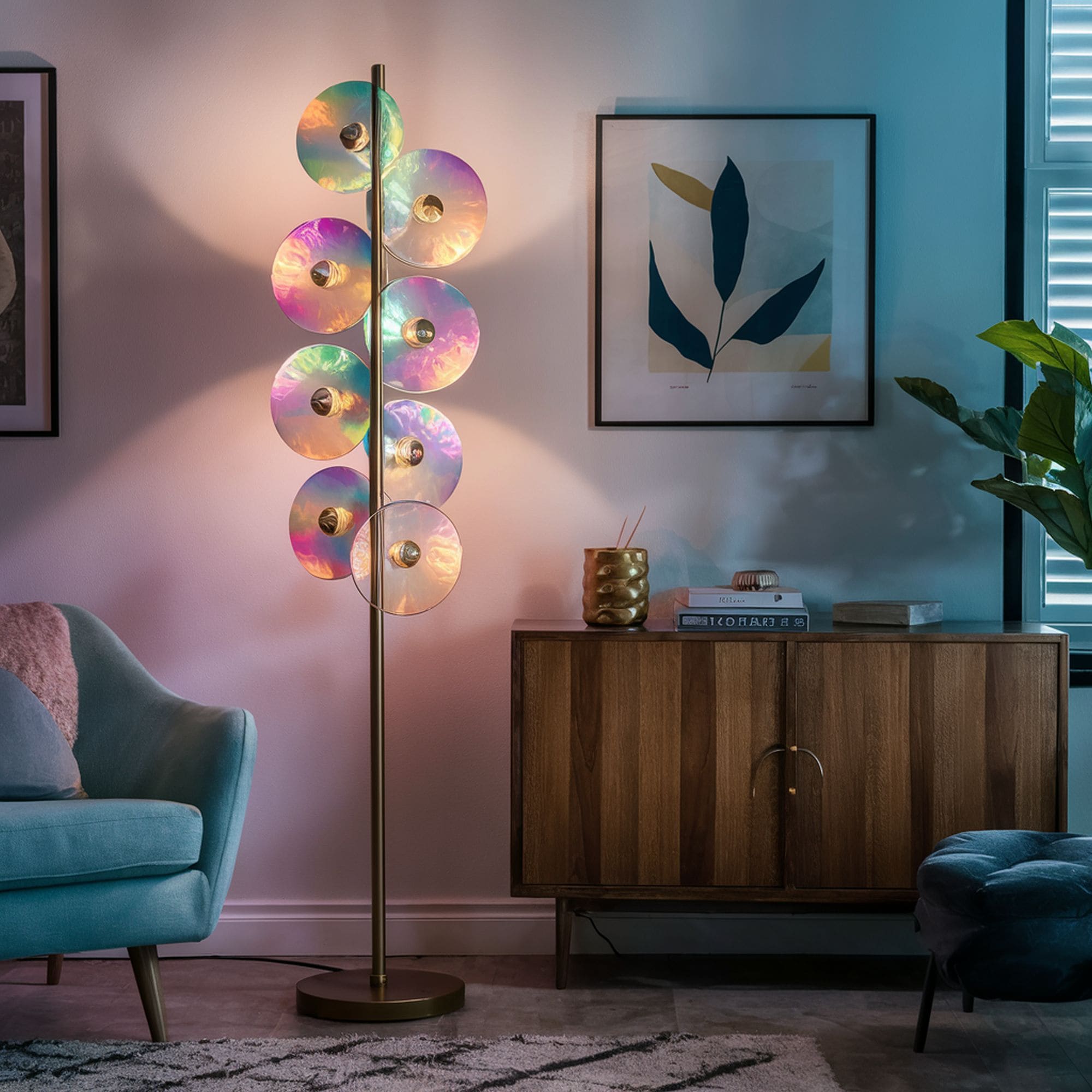 Iridescent Floor Lamp