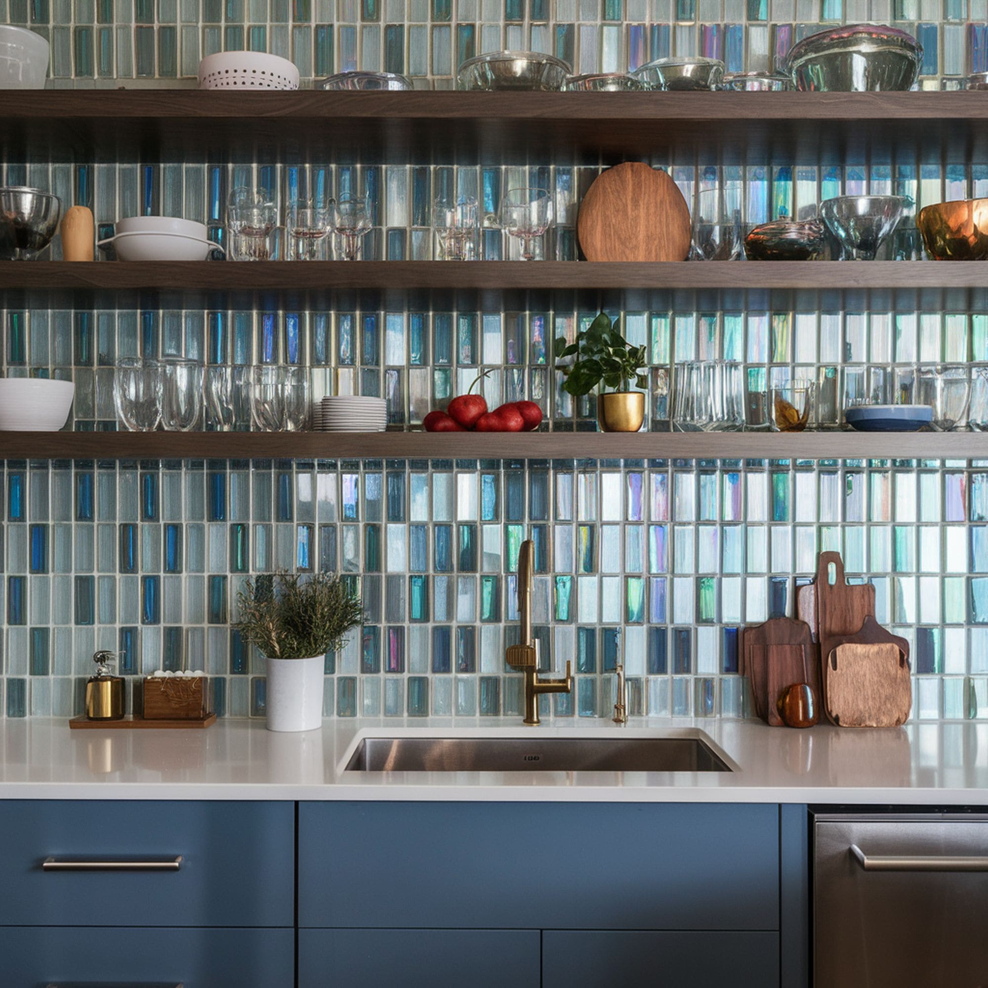 Iridescent Backsplash