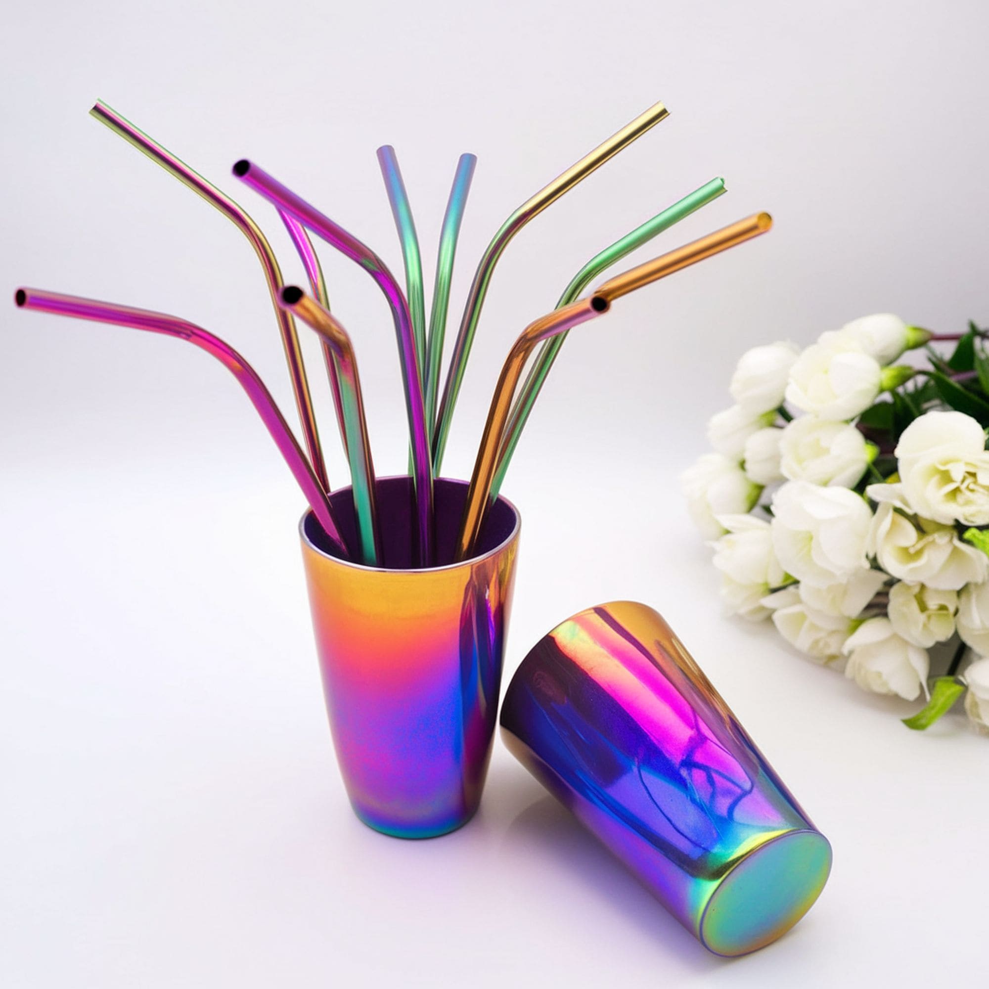 Iridescent Party Straws