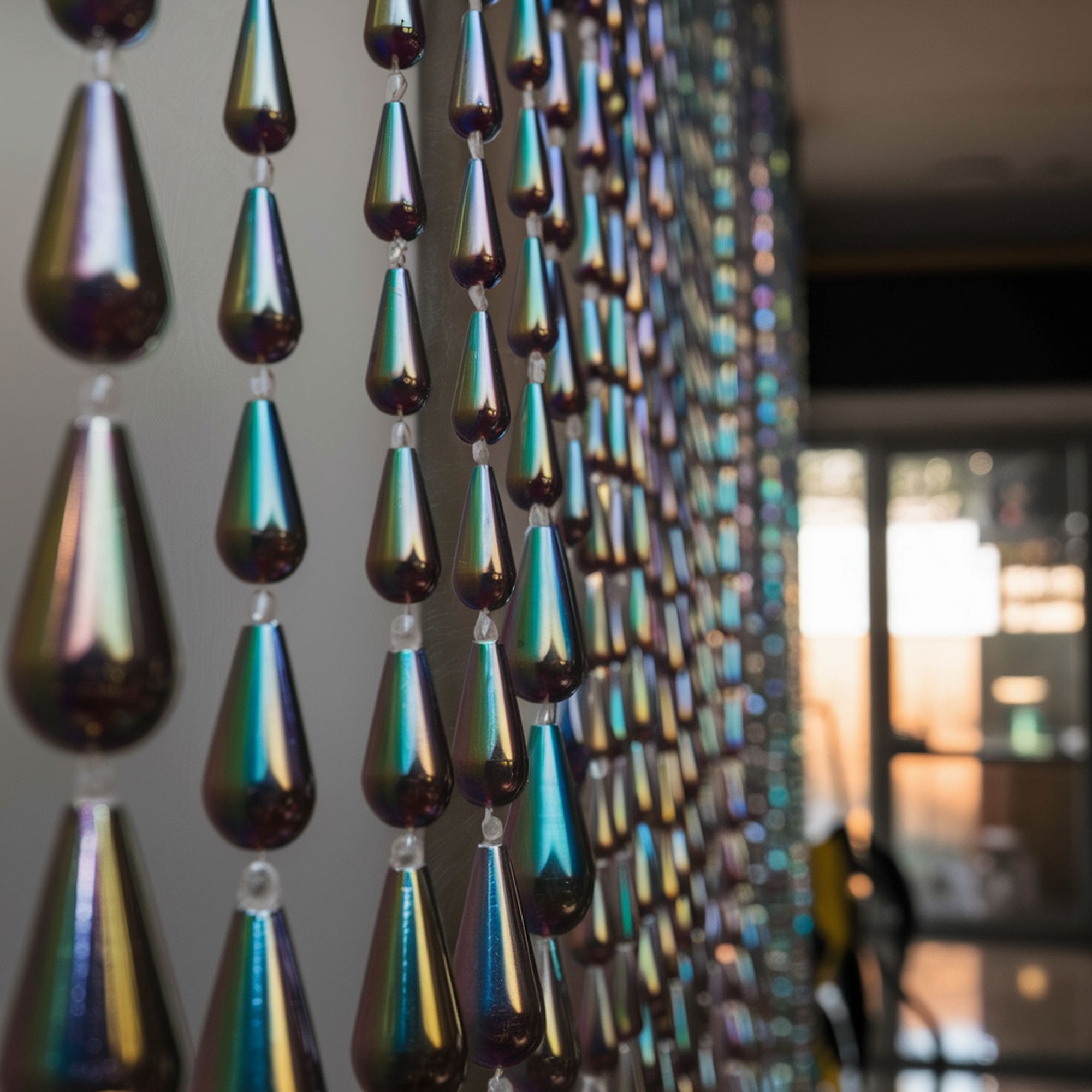 Iridescent Beaded Curtain