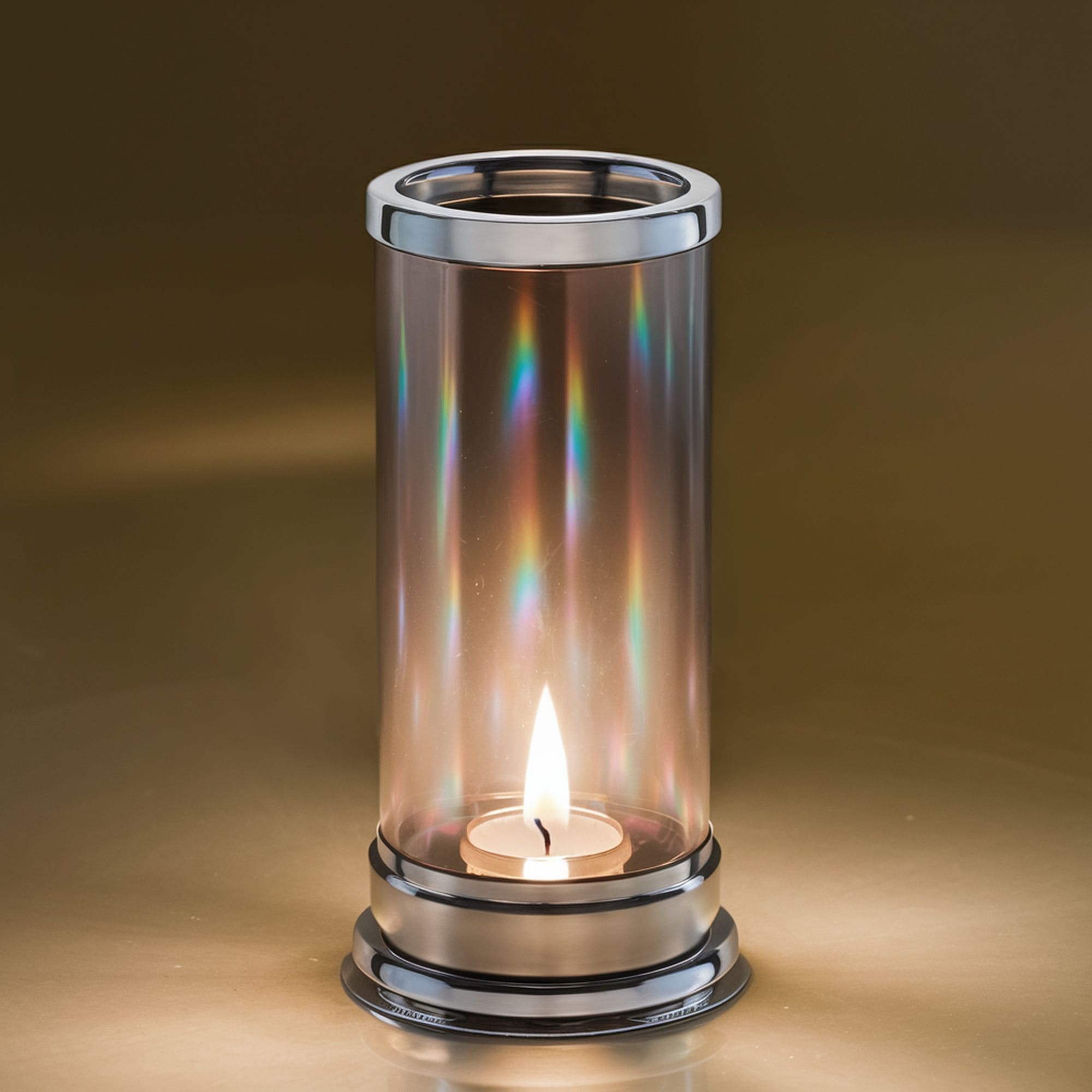 Iridescent Prism Effect Candle Light
