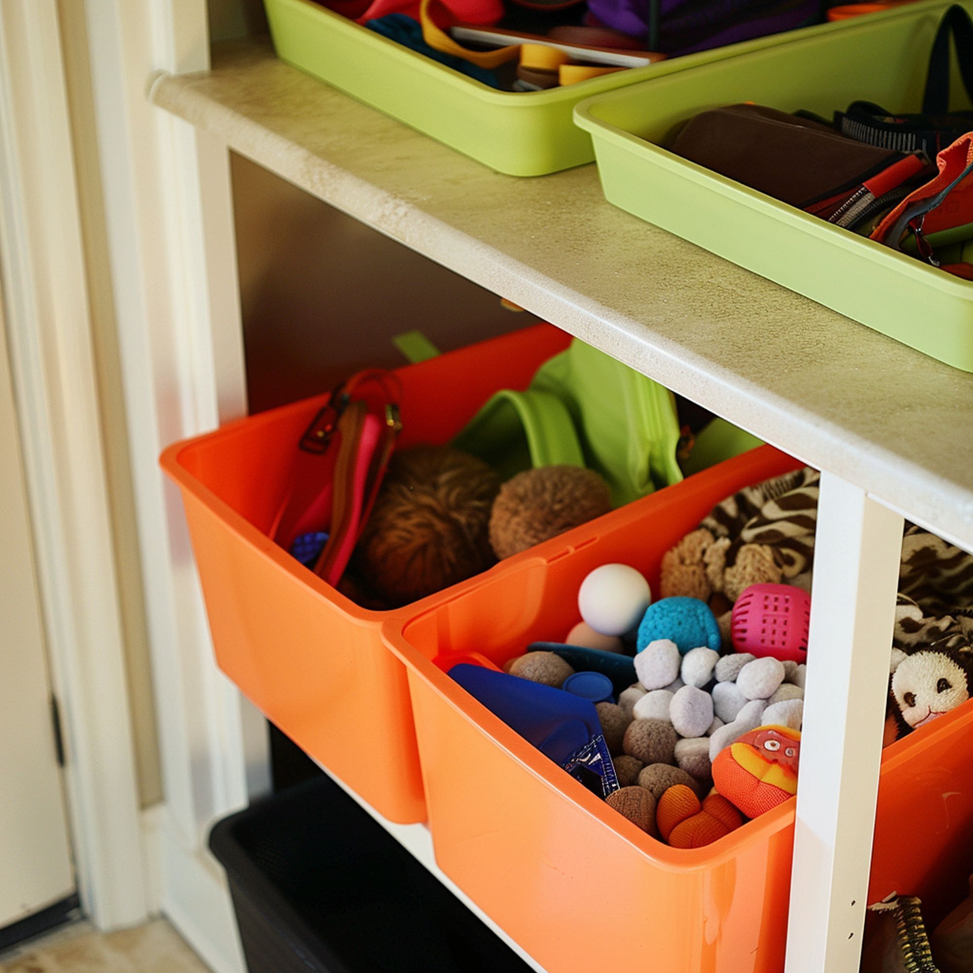 Pet Toys in Mudroom