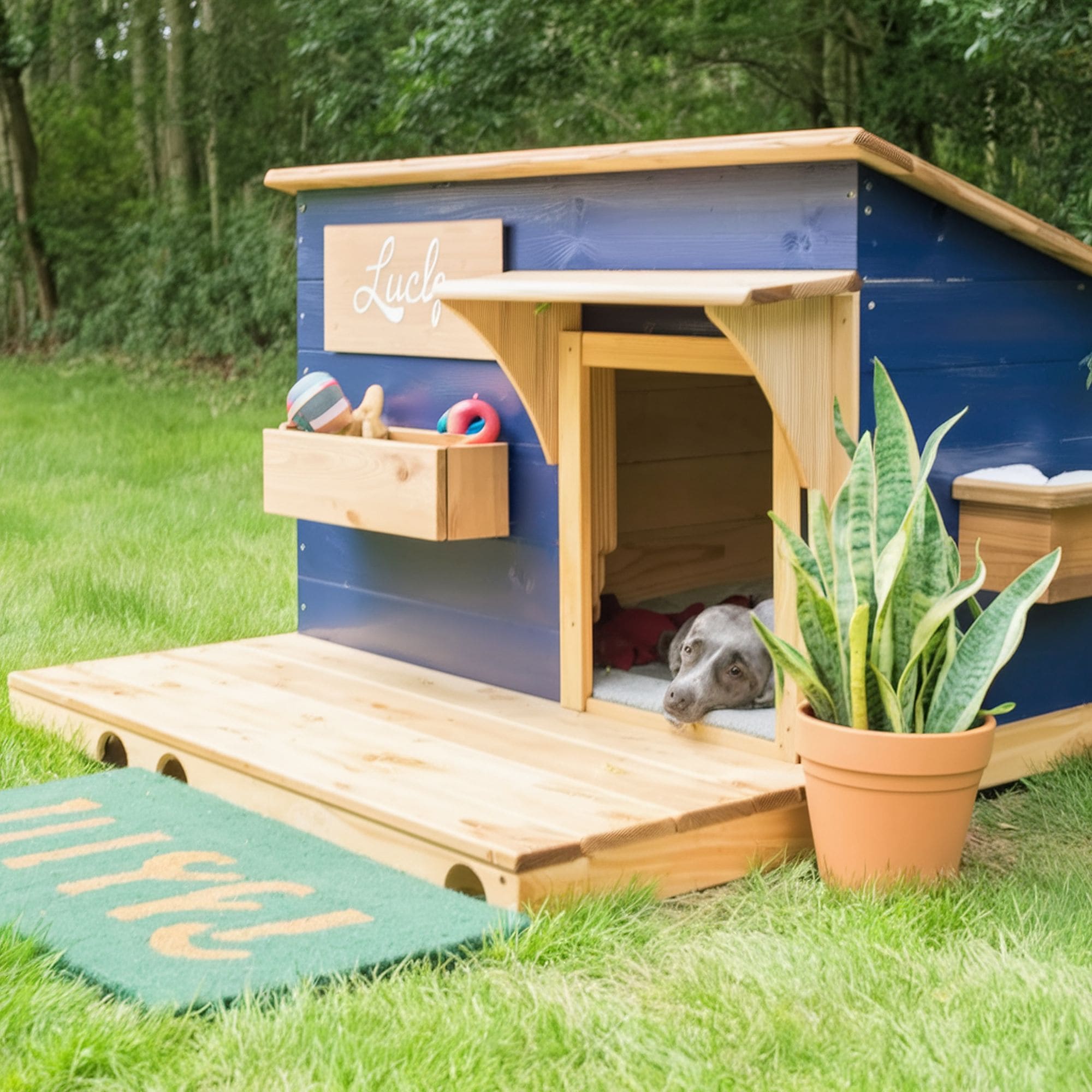 Dog House With Deck
