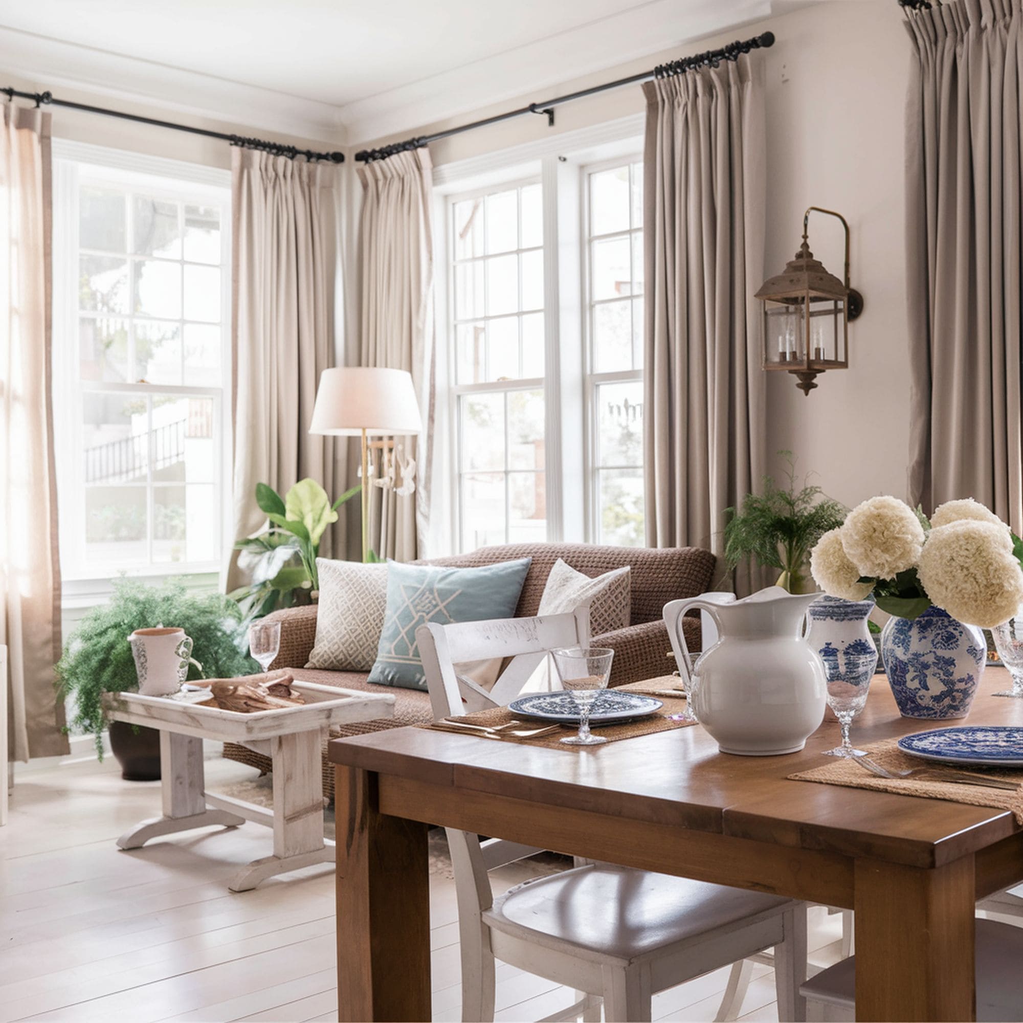 Open Concept Living Room With Cozy Corner