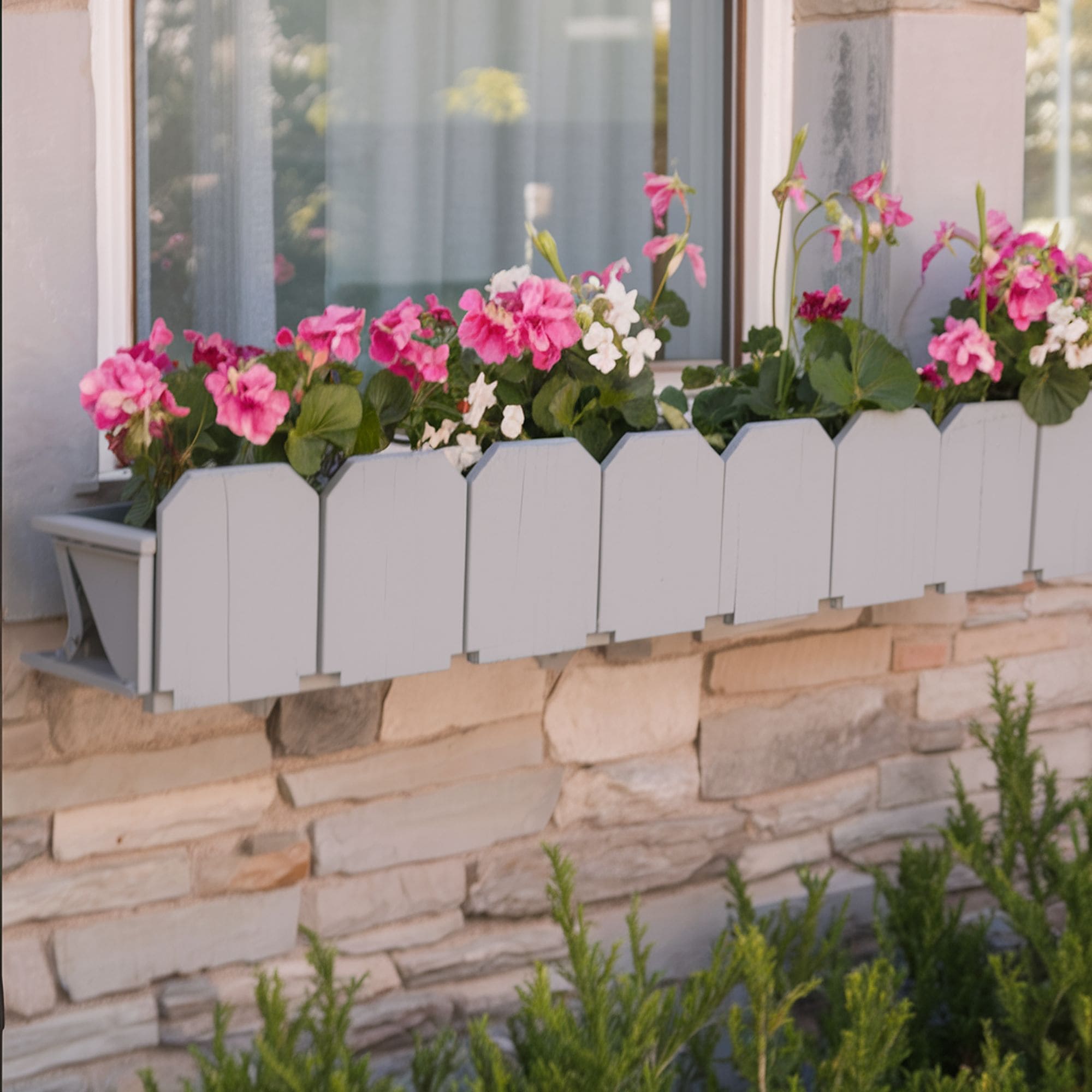 Picket Fence Style Window Box
