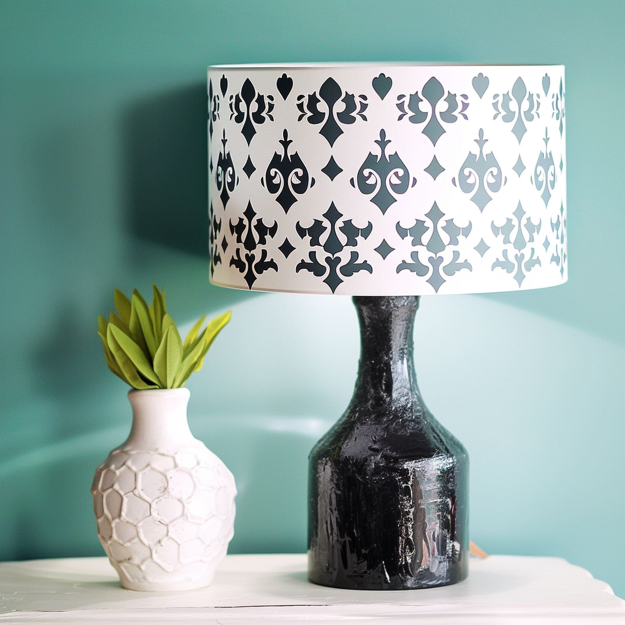 Patterned Stencil Lampshade