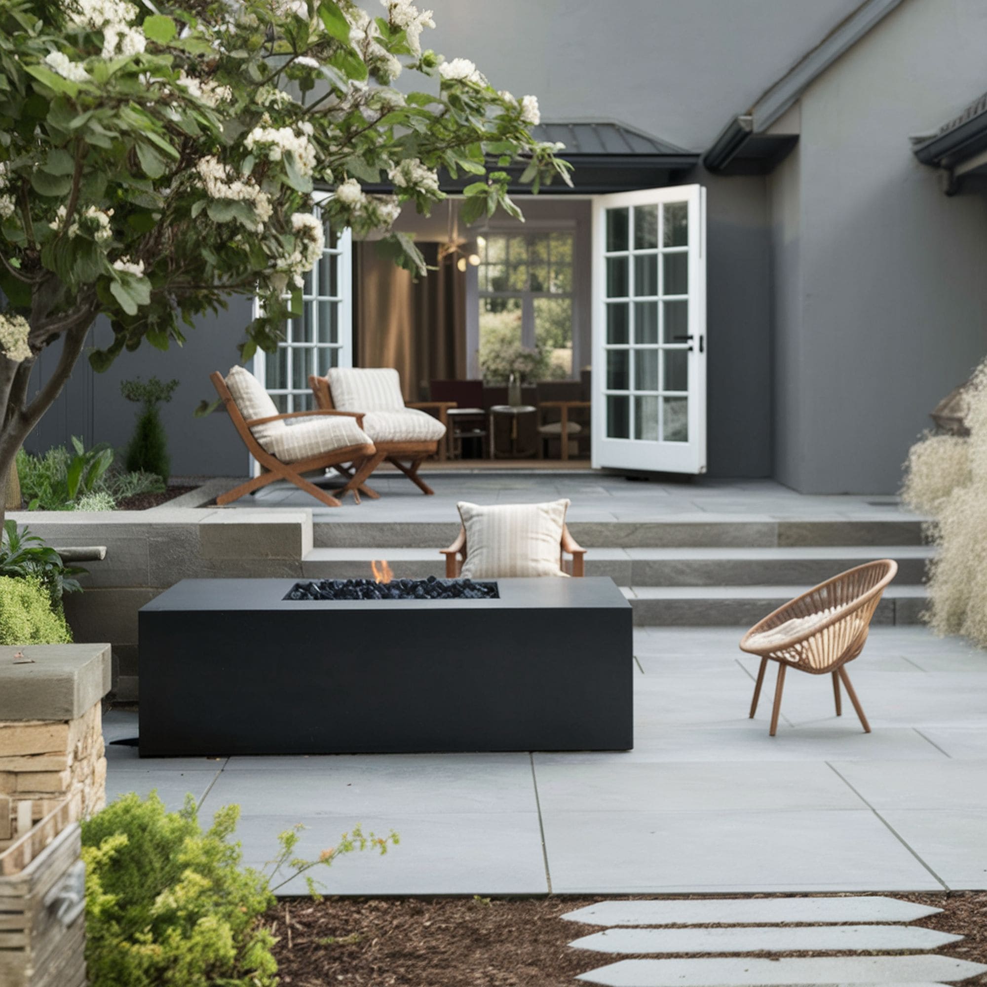 Clean Minimalist Modern Patio Paver Design