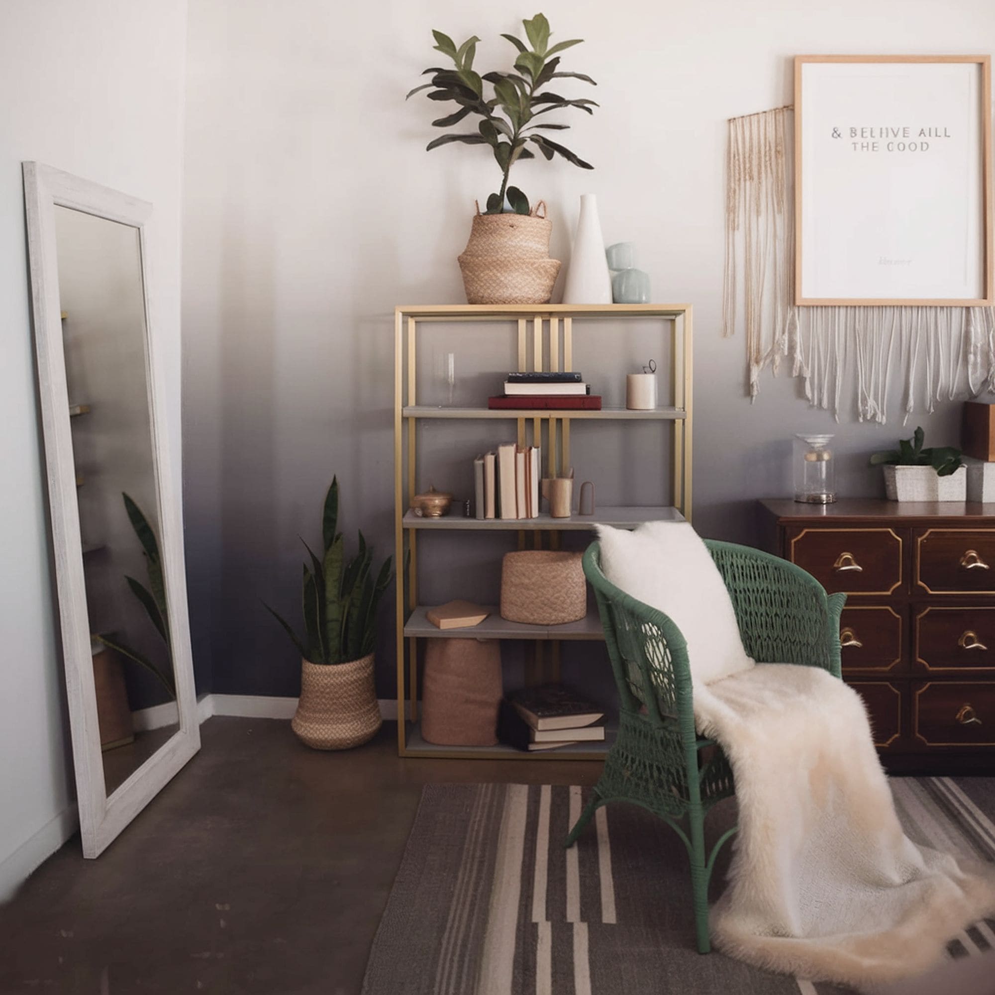 Light to Dark Gradient Ombre Wall