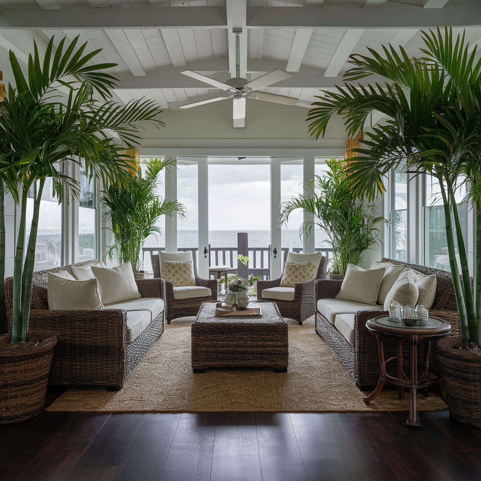 Beach Inspired Tropical Living Room
