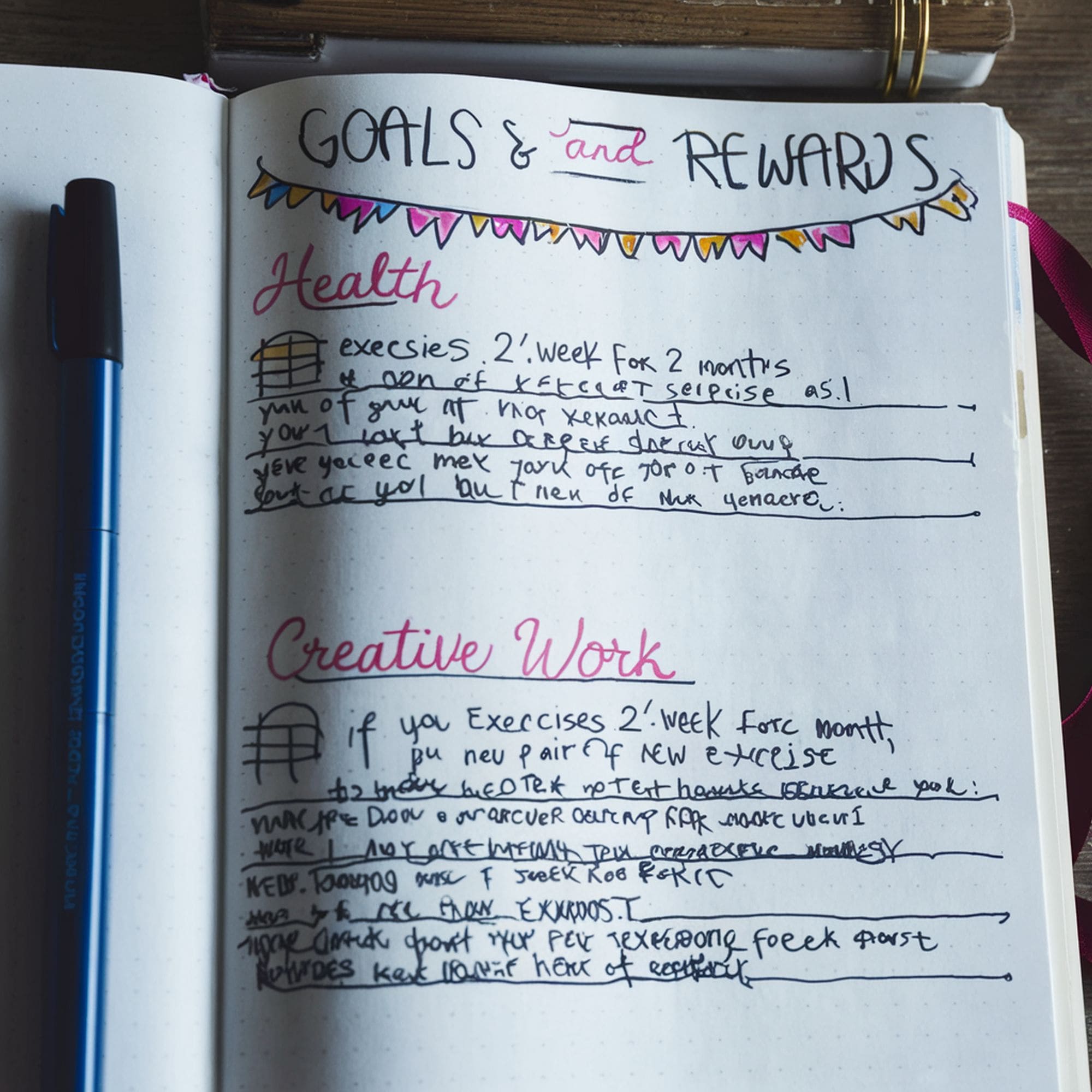Goals and Rewards Bullet Journal