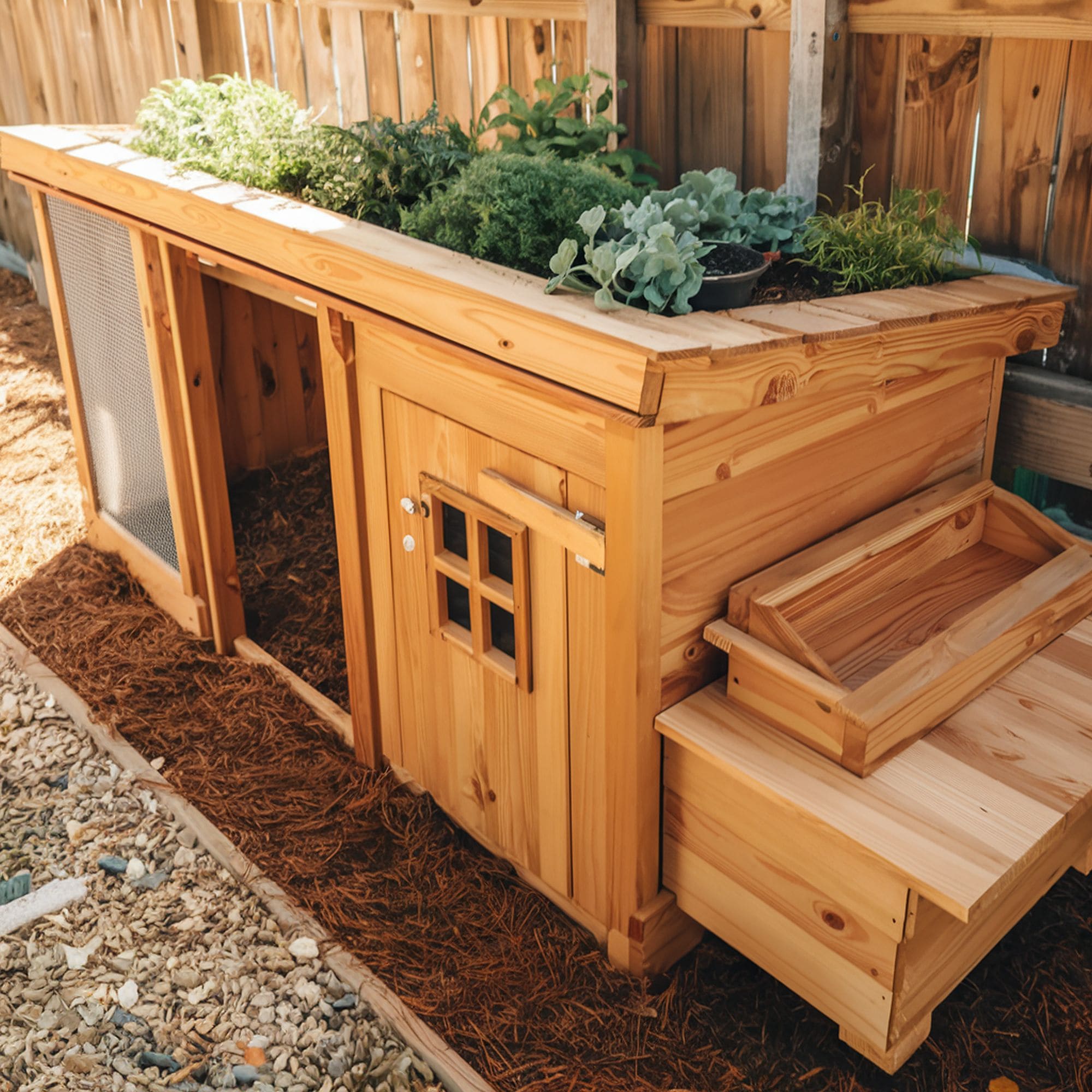 Chicken Coop Raised Bed