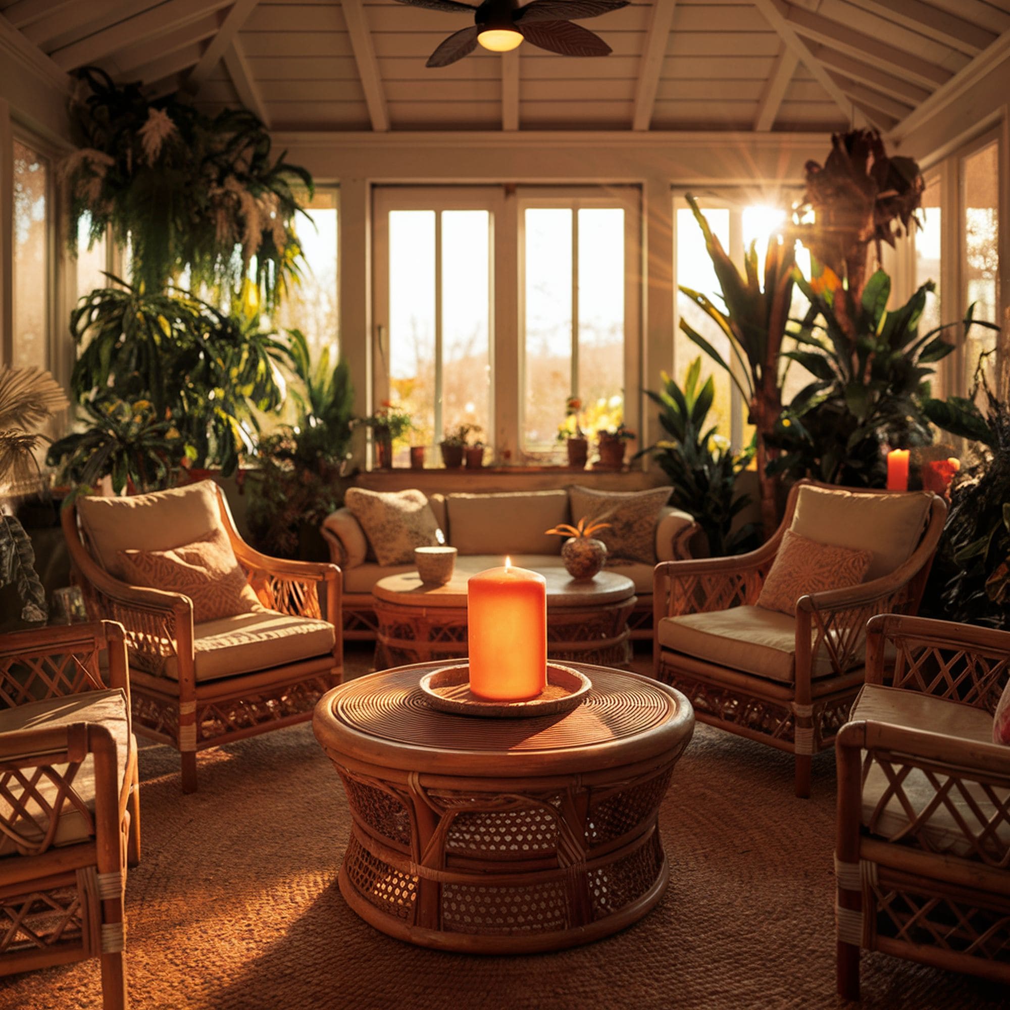 Tropical Style Sunroom
