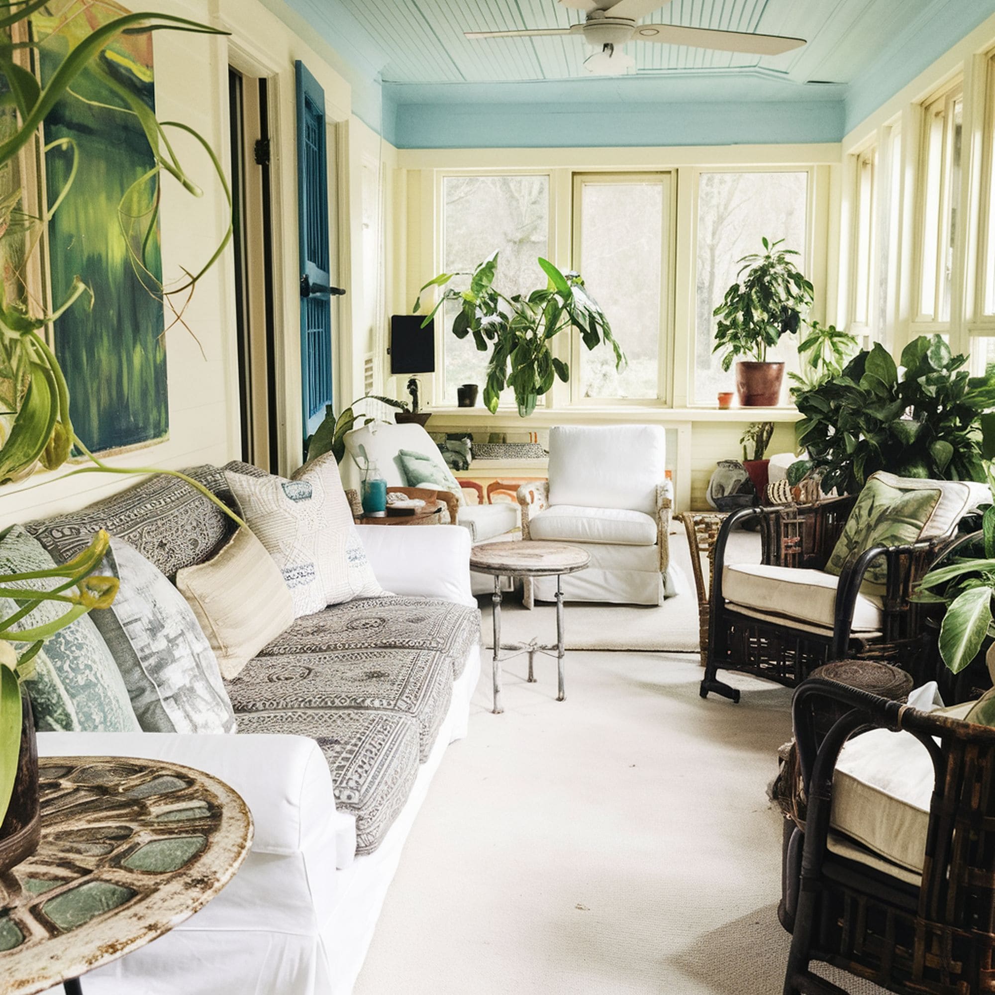 Vintage Cozy Sunroom