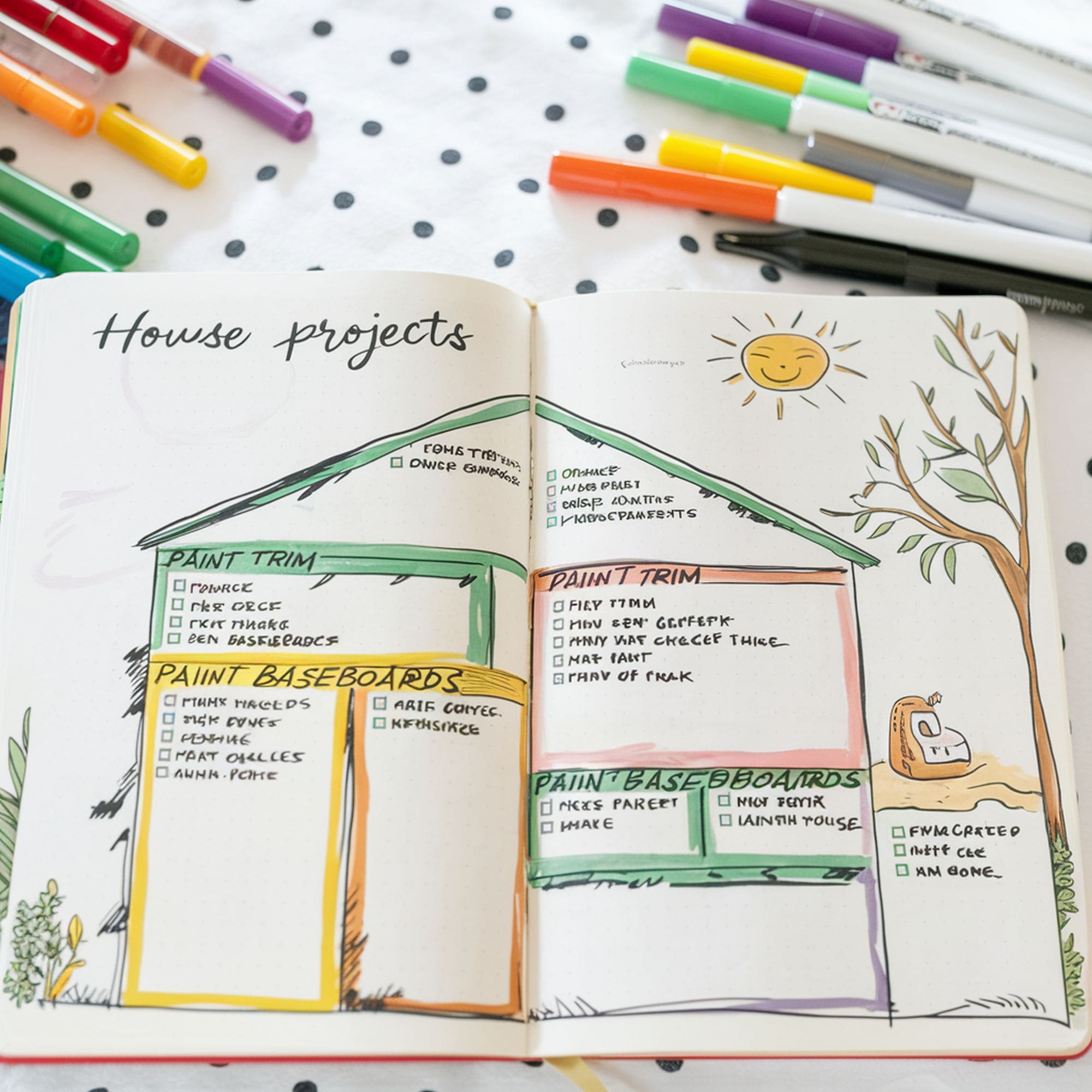 Home Improvement Projects Bullet Journal