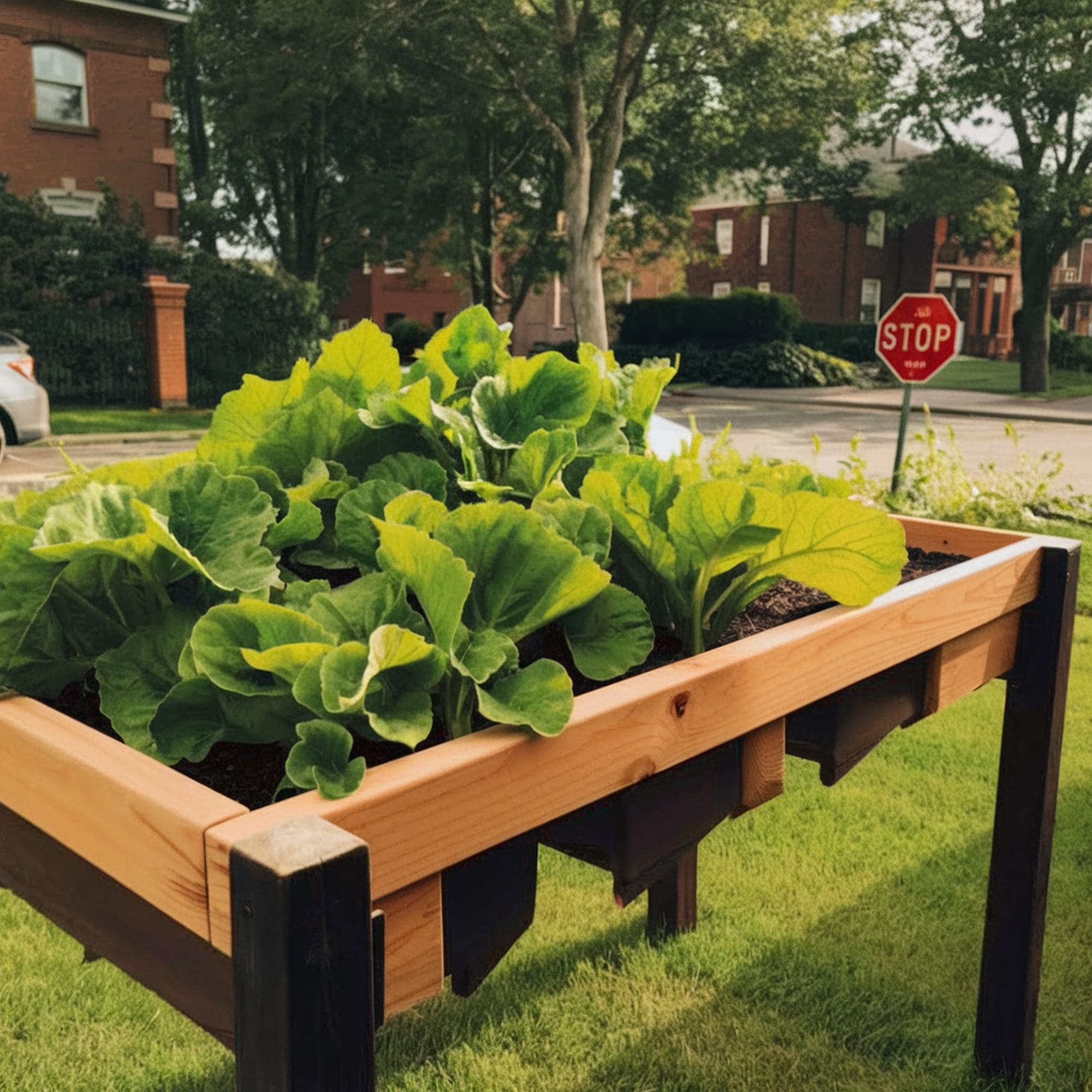 DIY Salad Table Raised Bed