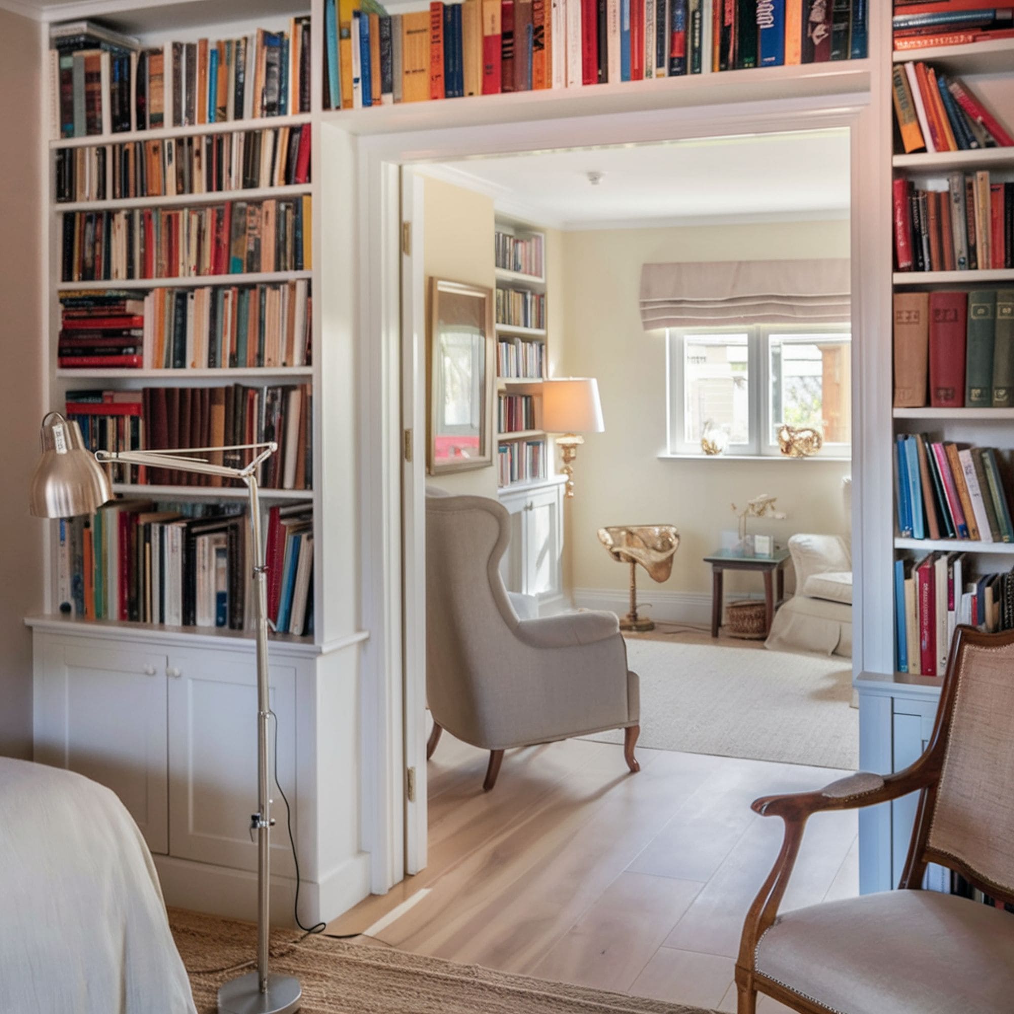 Bookshelf Above Doorway
