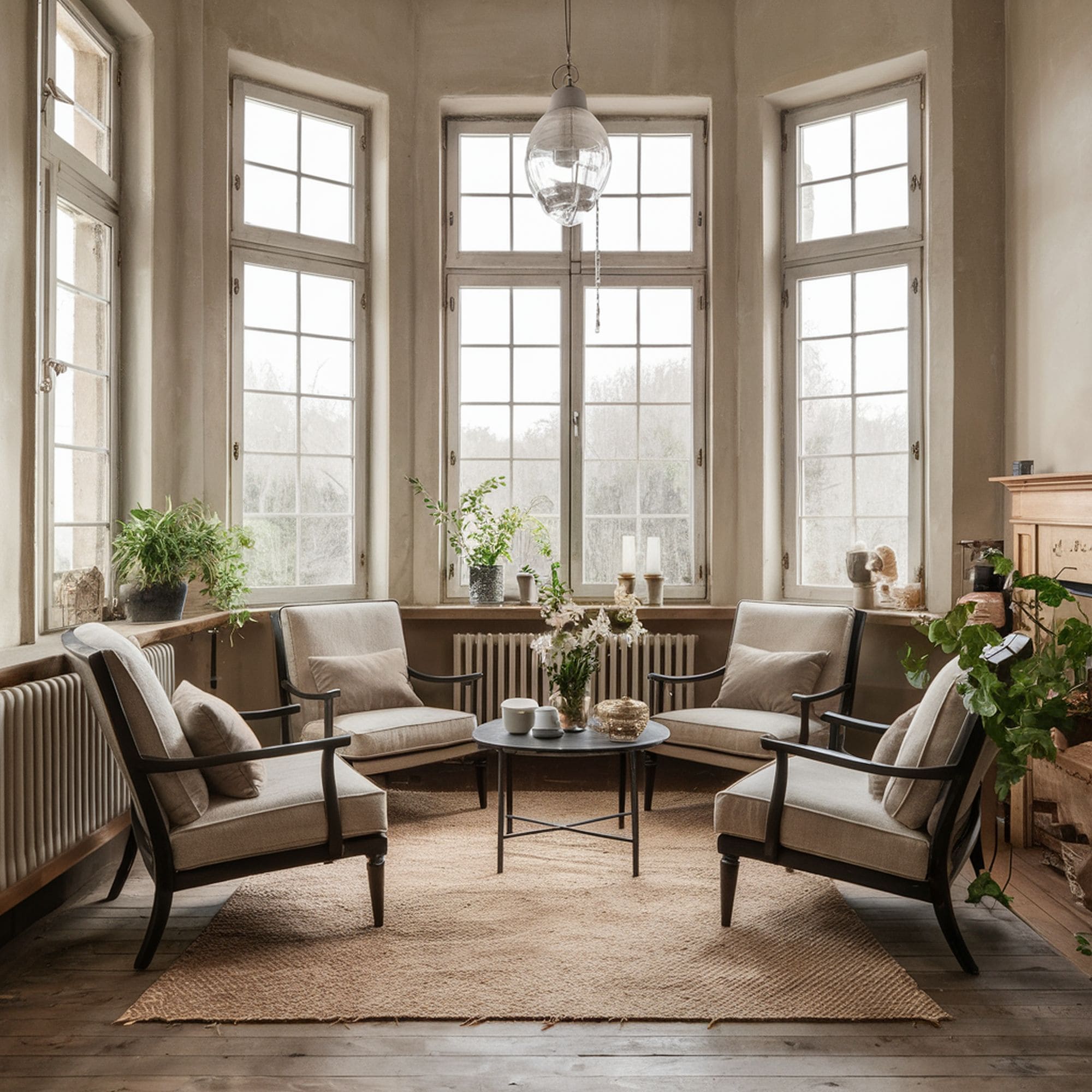 Minimalist Neutral Sunroom