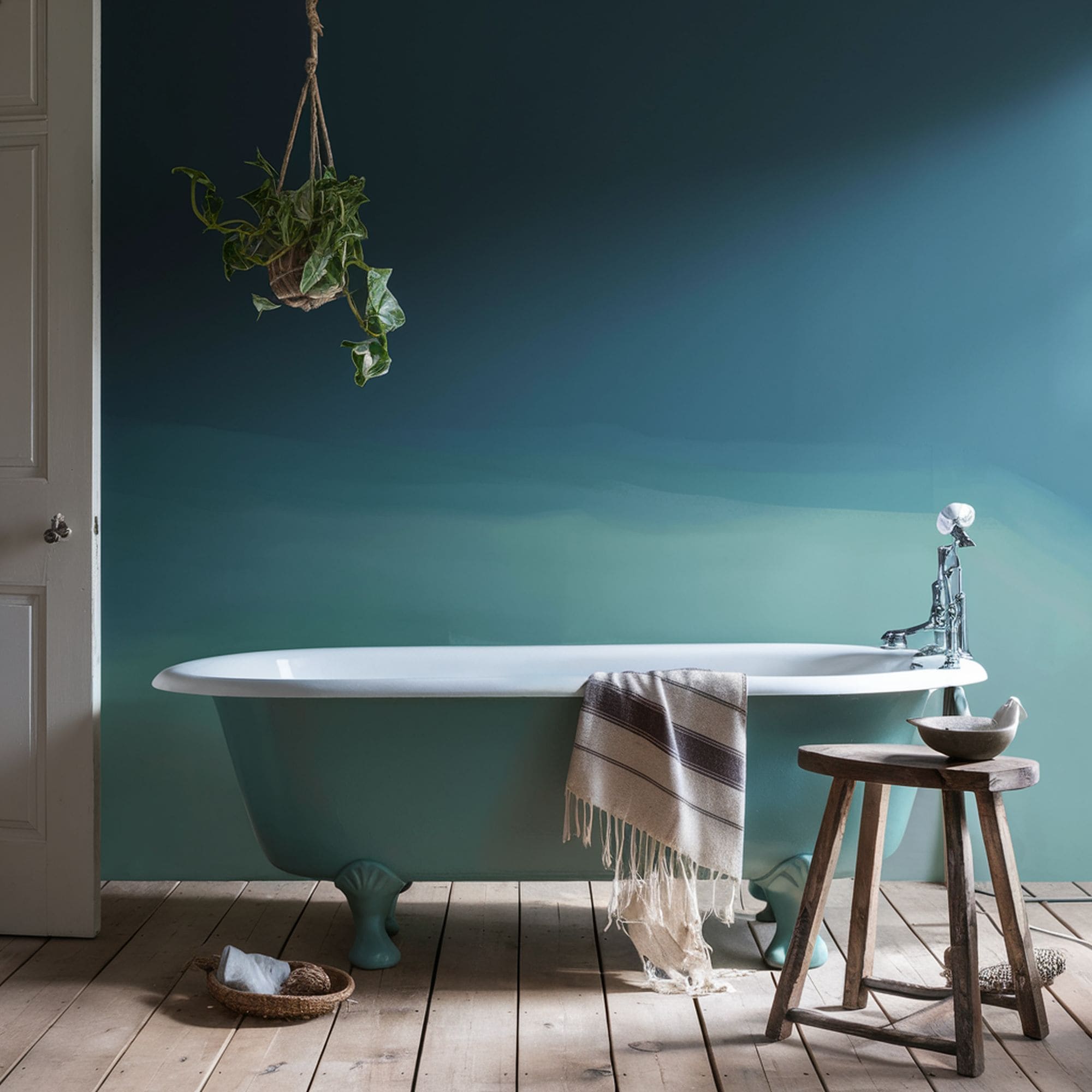 Calming Blue Ombre Wall