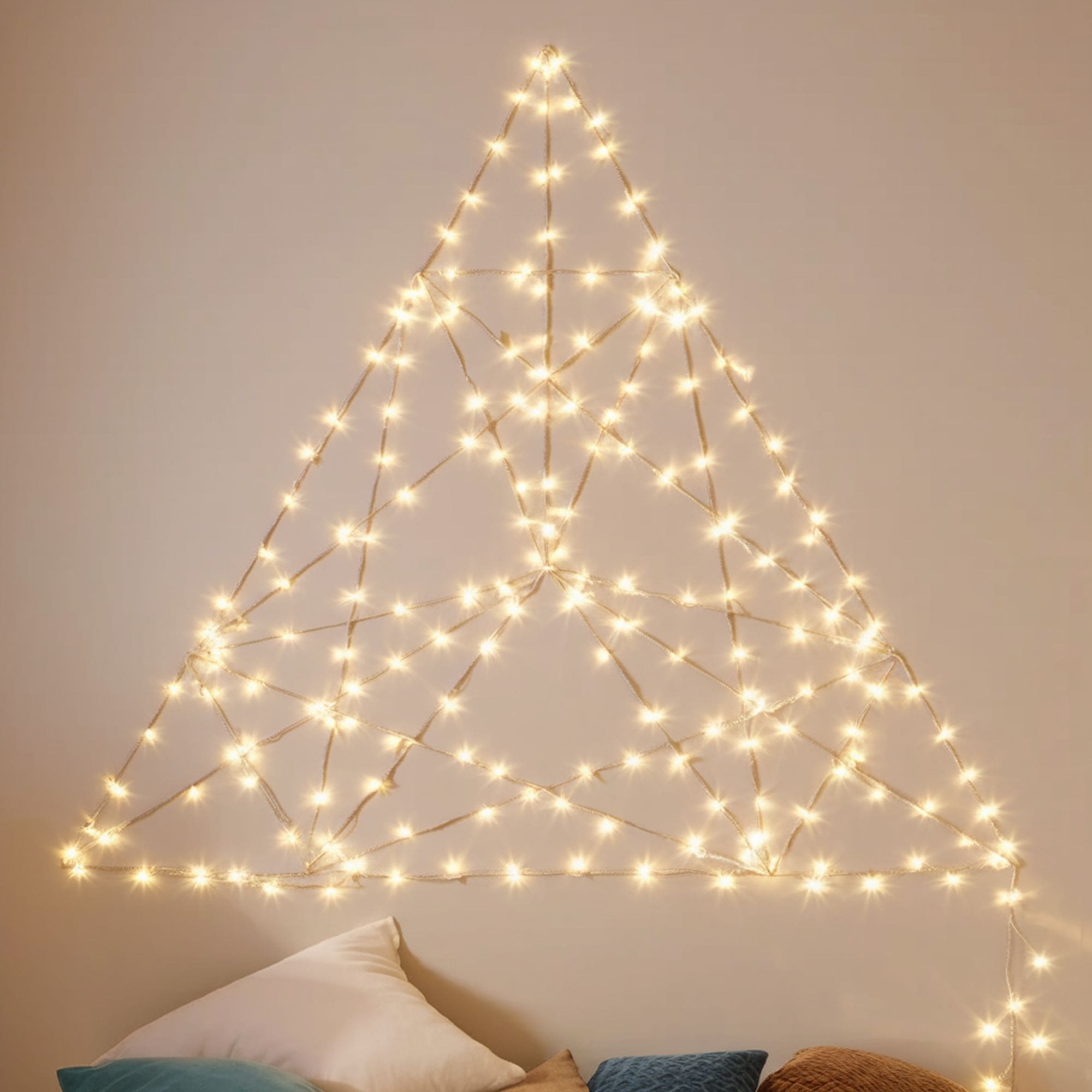 Geometric String Lights Wall Decoration