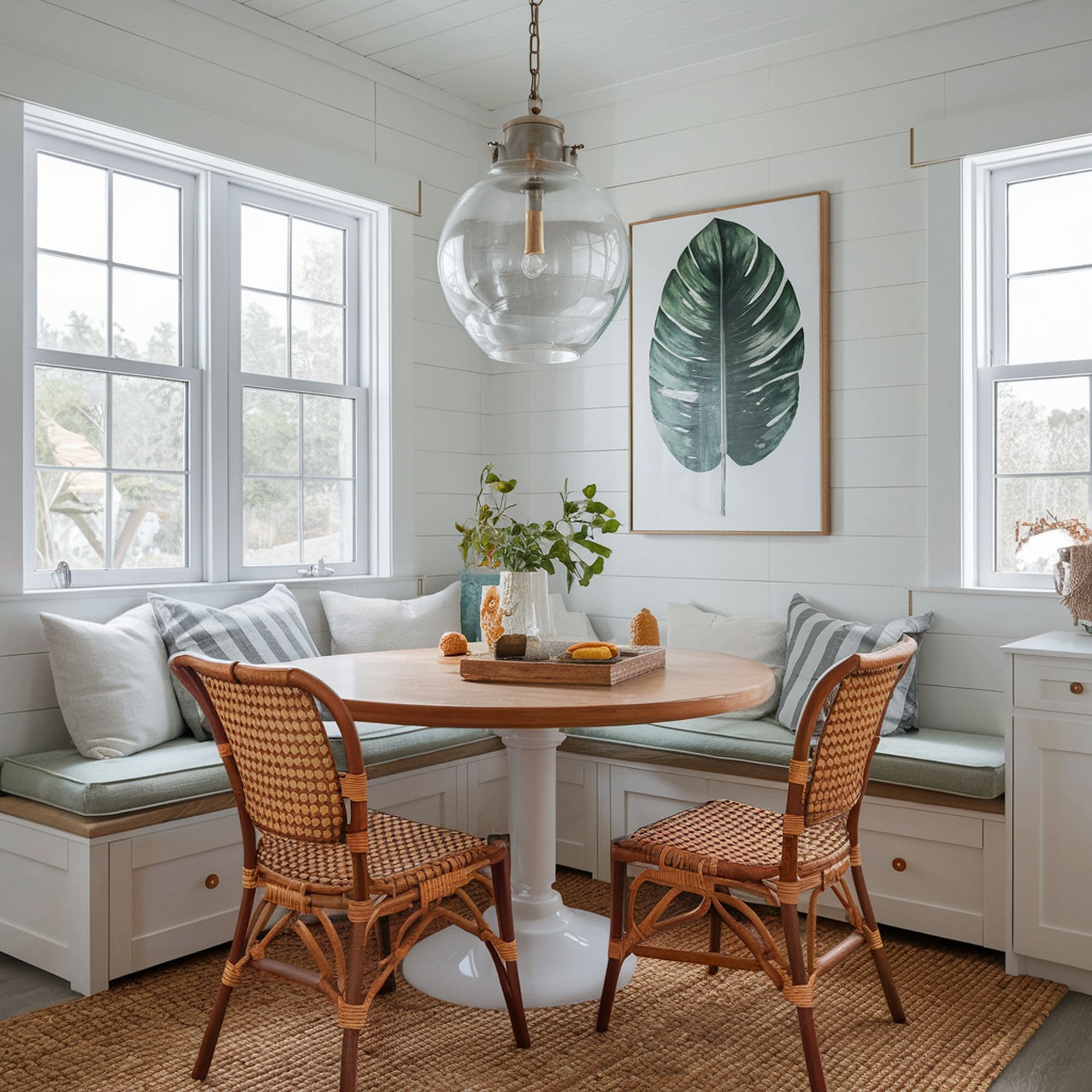 Beach Inspired Breakfast Nook