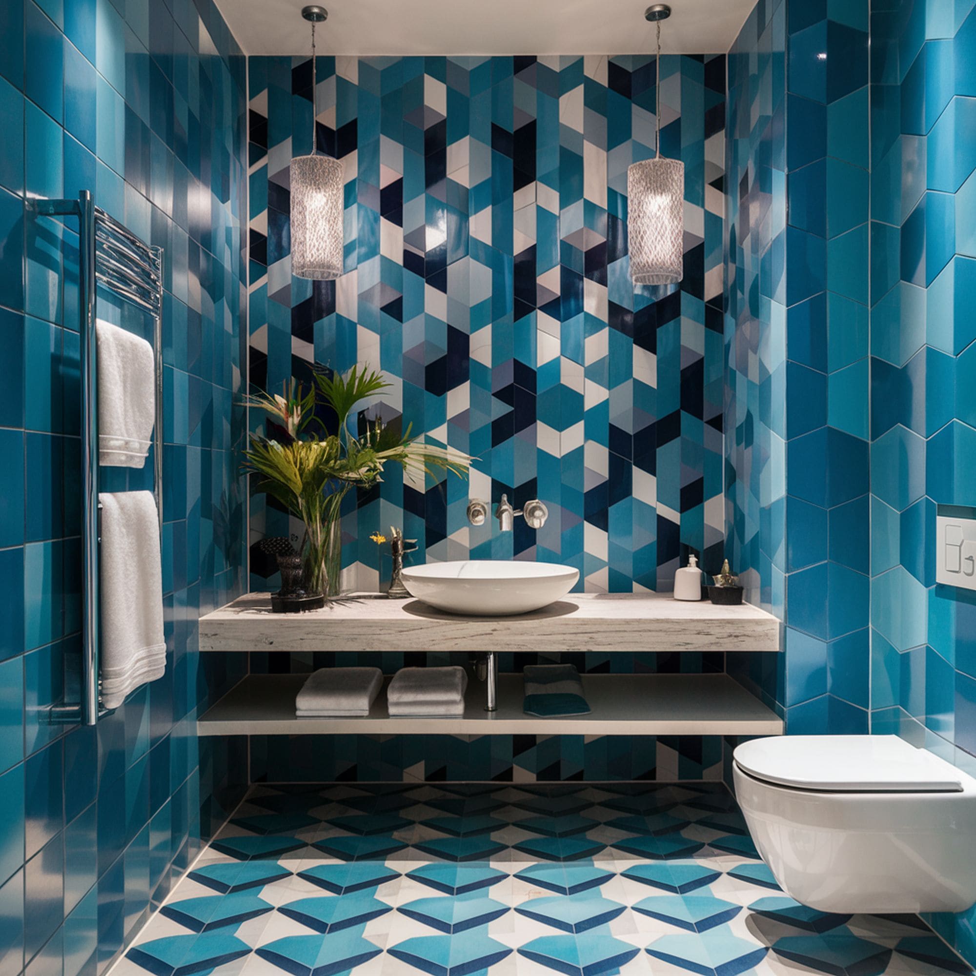 Graphic Bathroom Tiles