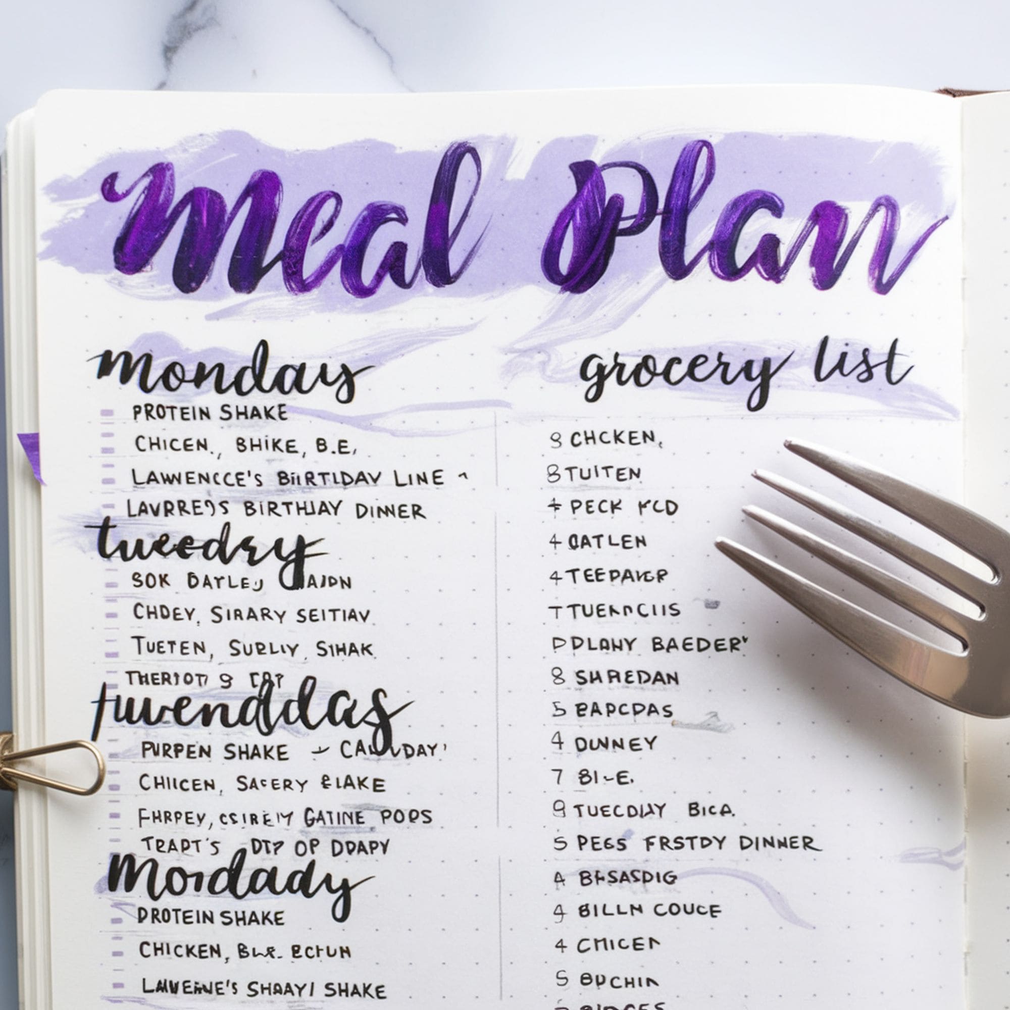 Meal Planner Bullet Journal