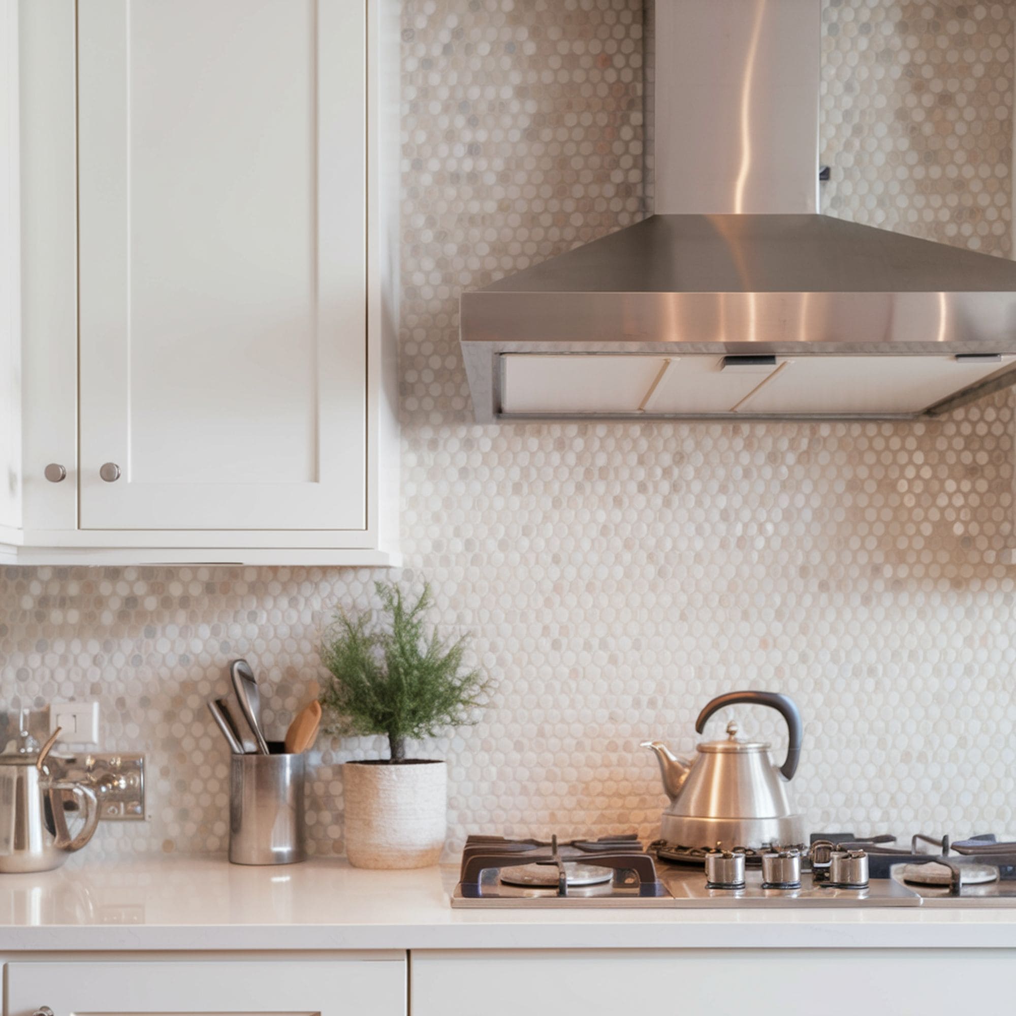 Penny Tile Kitchen Backsplash