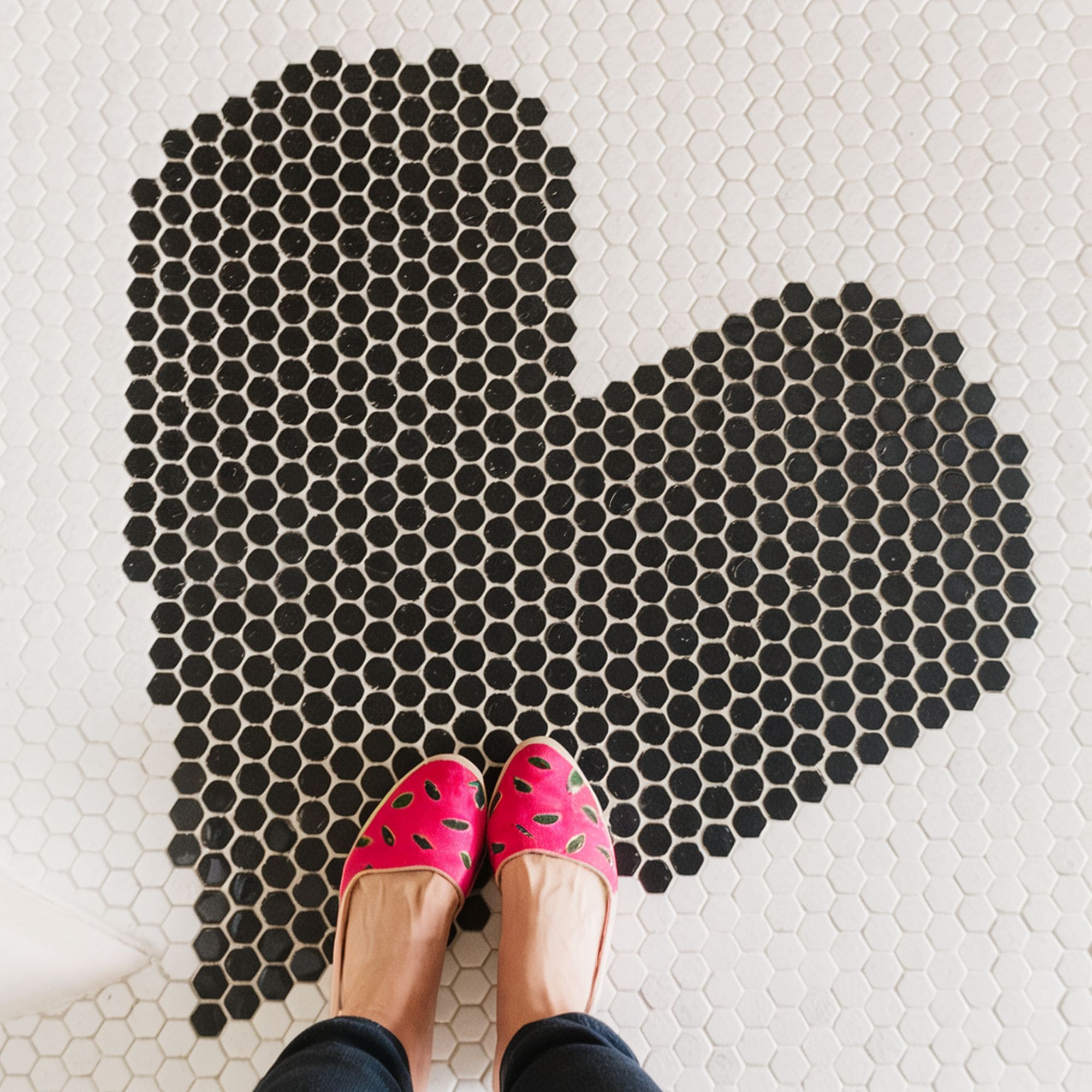 Penny Tile Heart Design