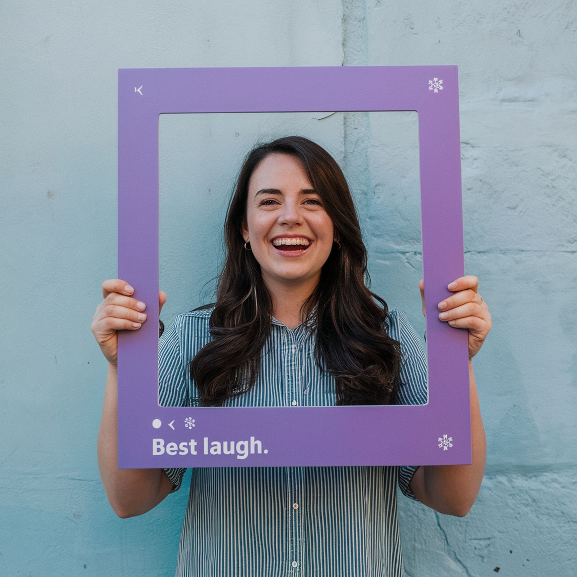 Woman Holding Empty Frame