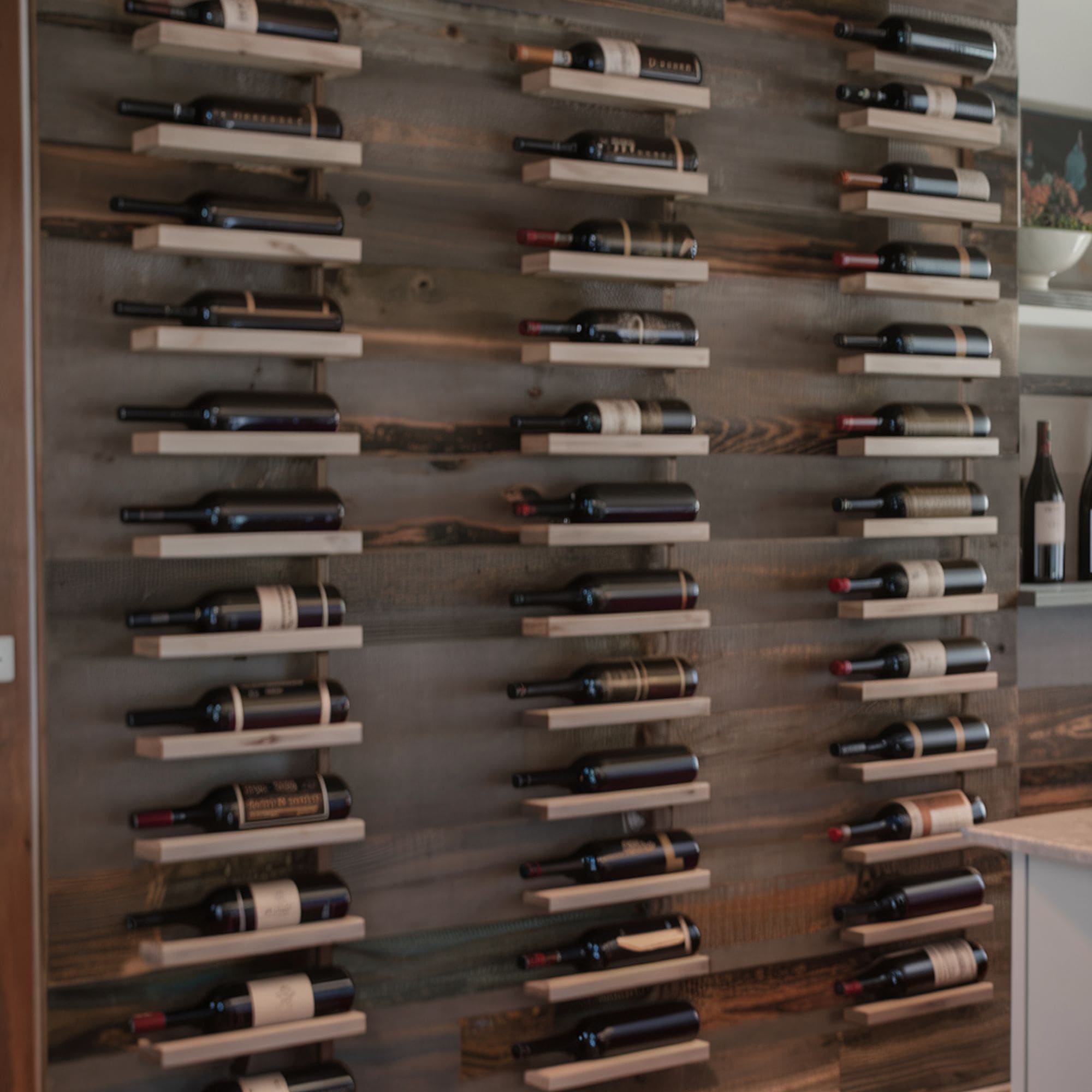 Wooden Shelves Wine Storage