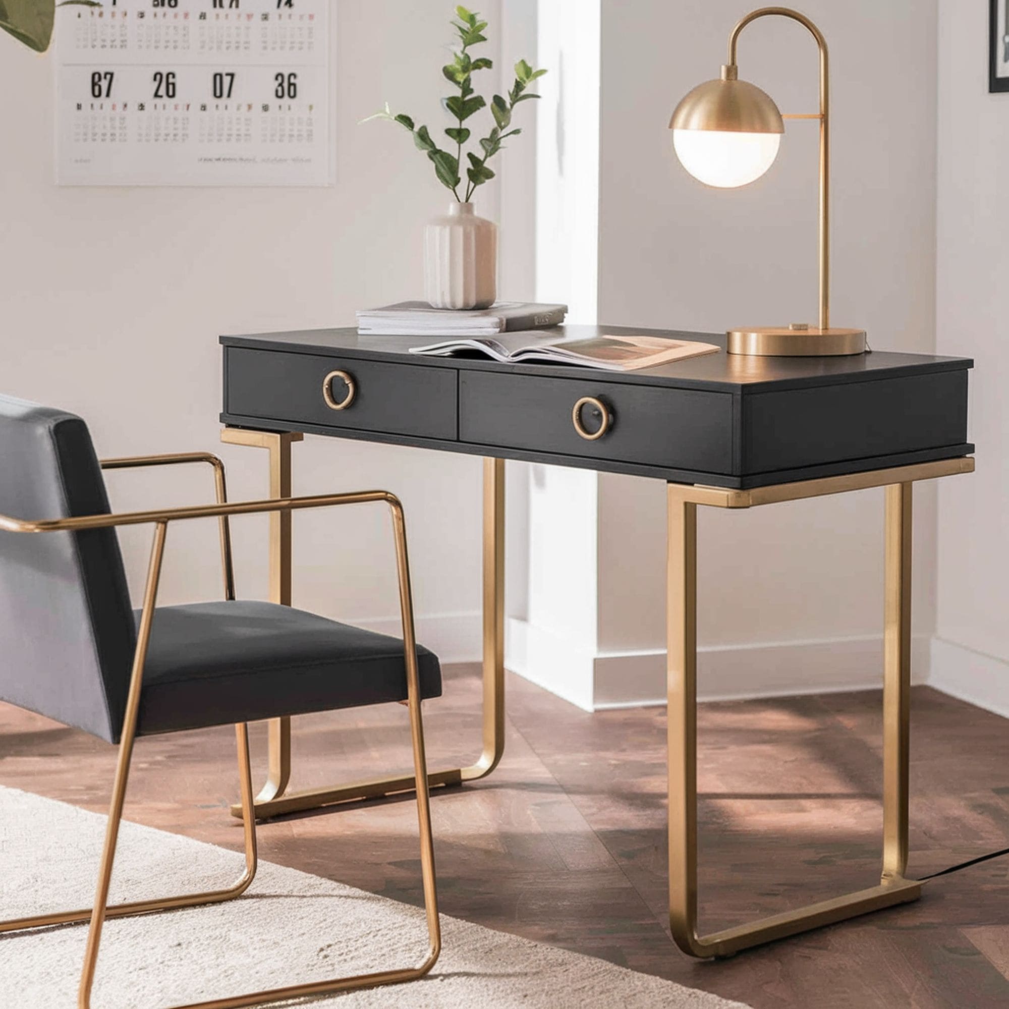 Black and Gold Desk