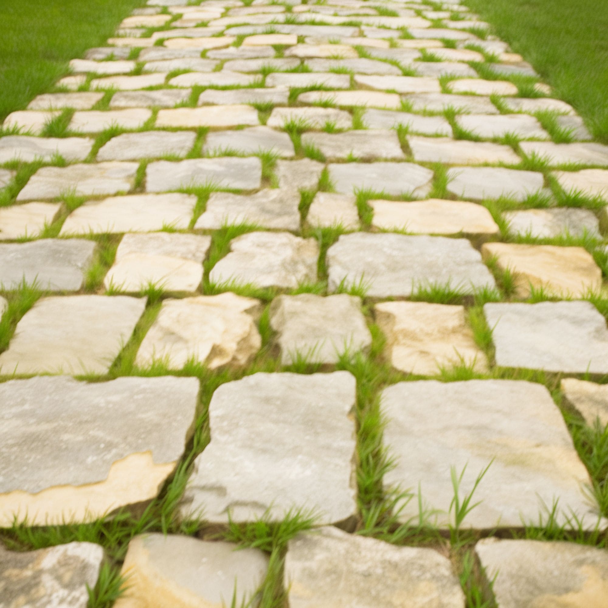 Cobblestone Stepping Stones Pathway