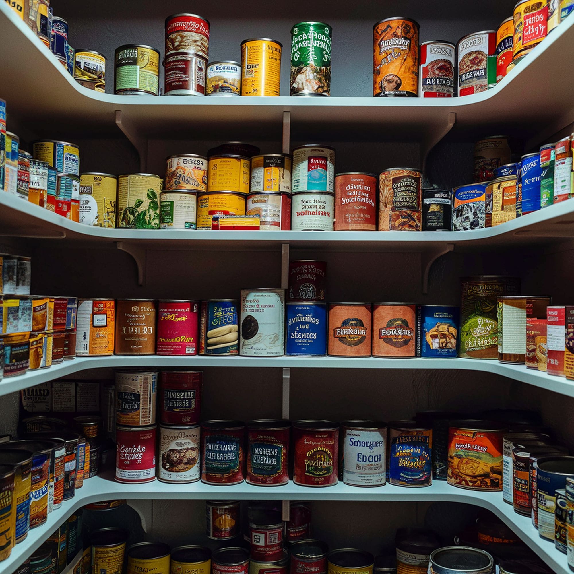 Pantry Featuring Canned Goods