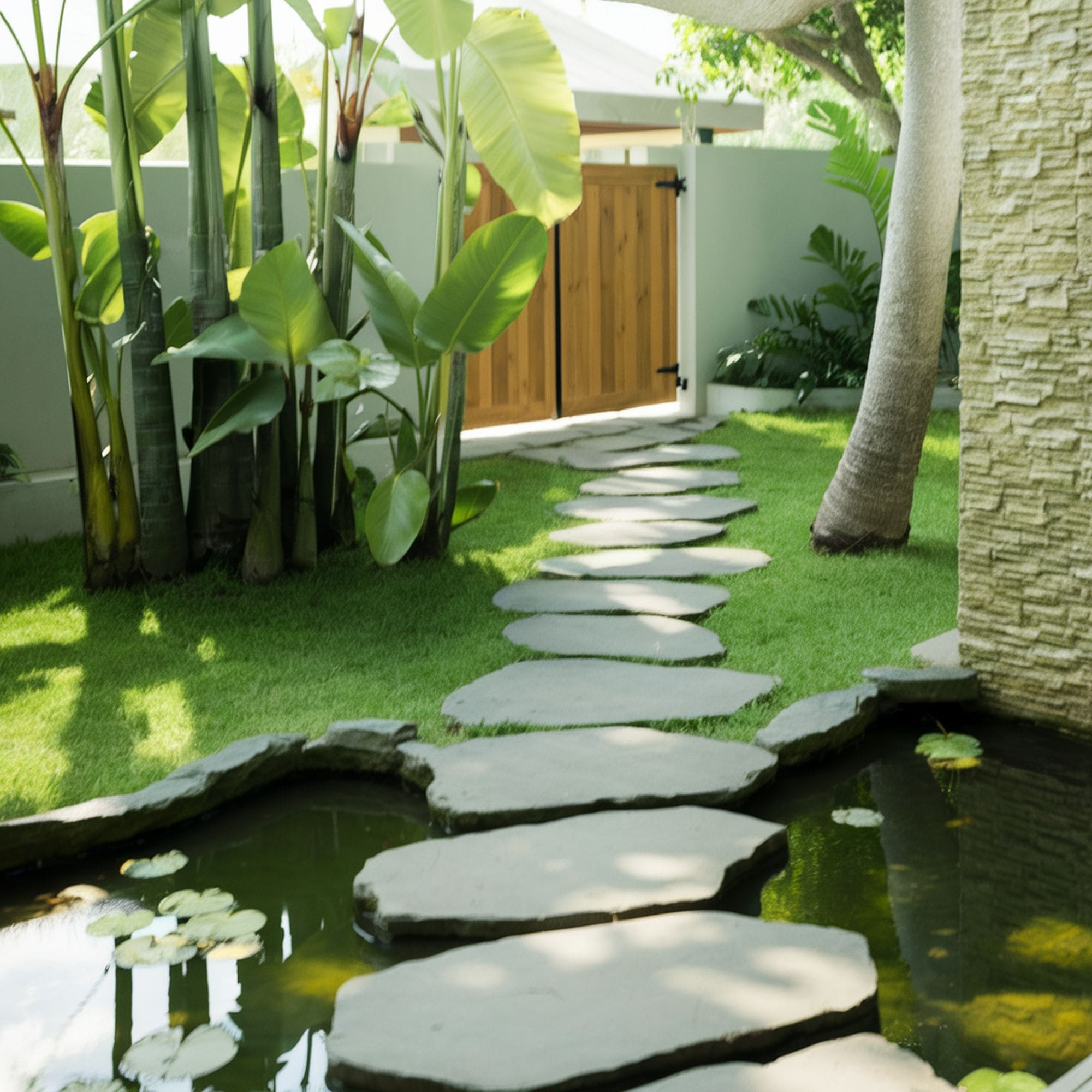 Stepping Stones Over Water