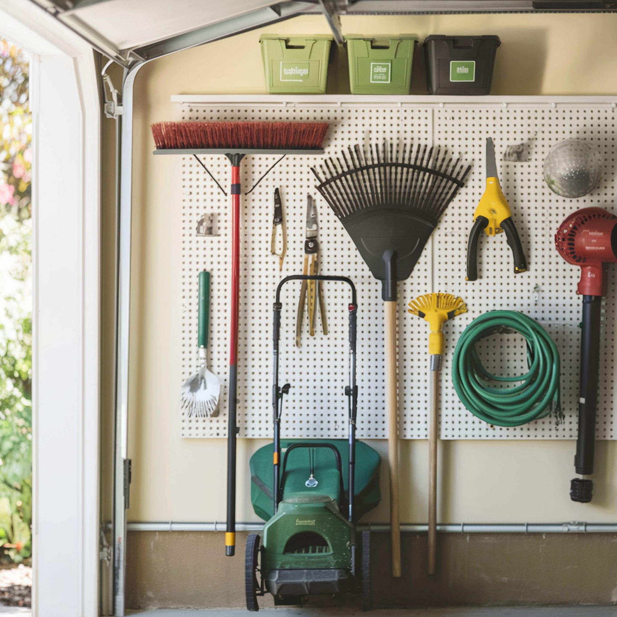 Well Organized Garage With Pegboard