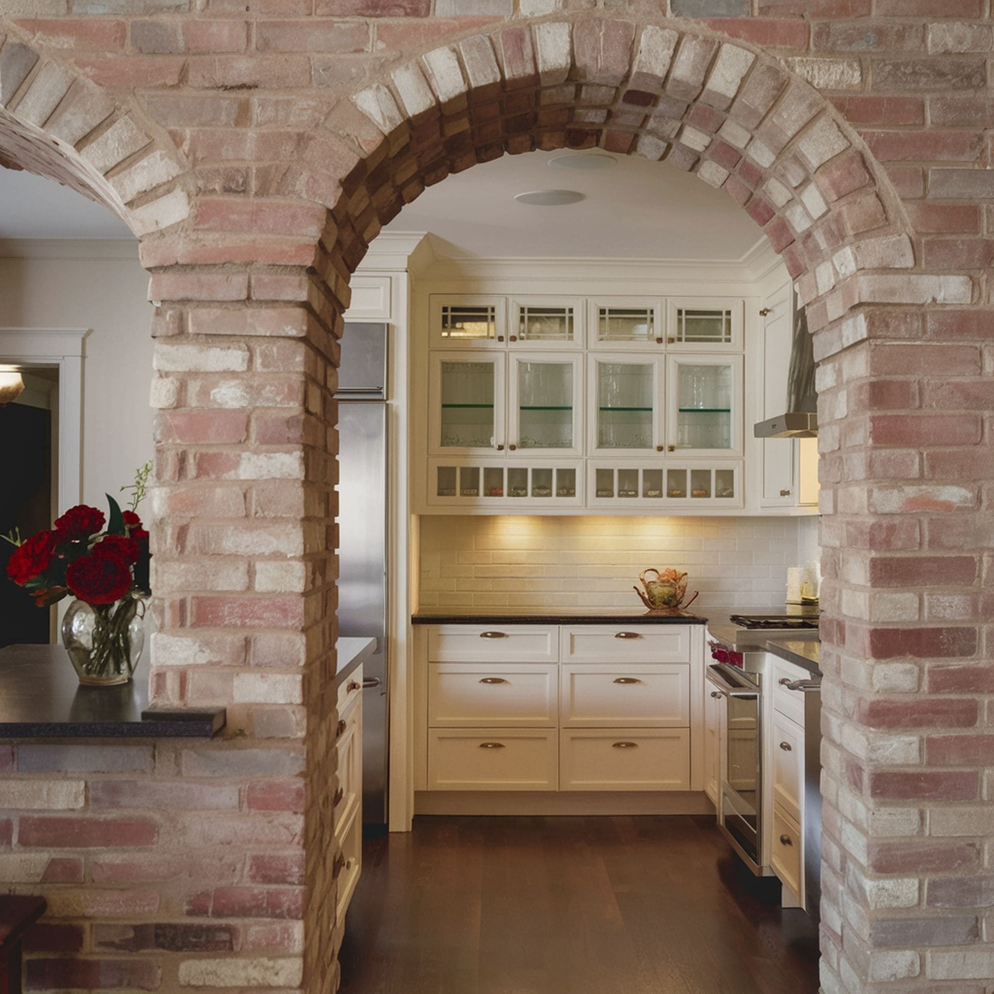 Exposed Brick Arched Doorway