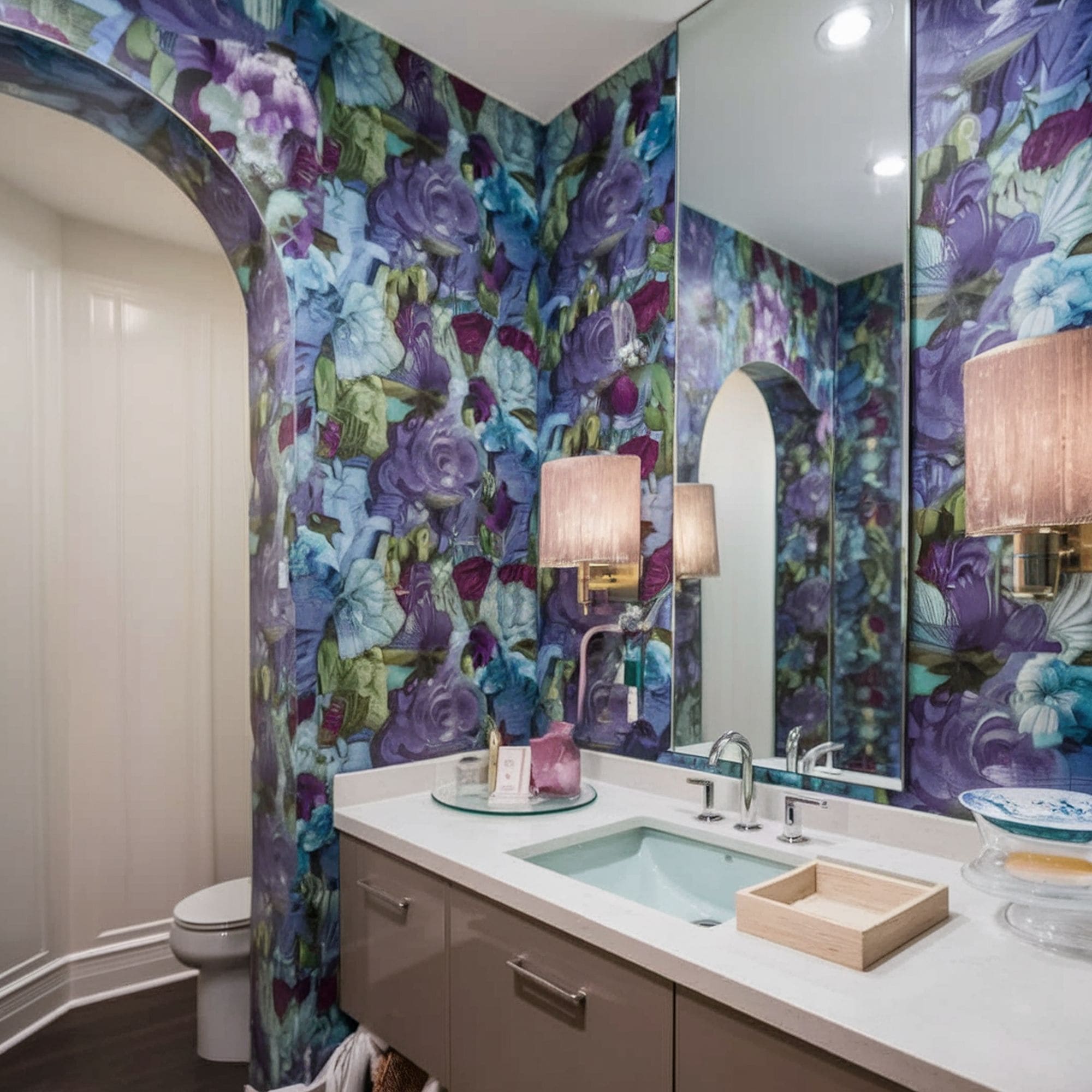 Arched Doorway in Powder Room