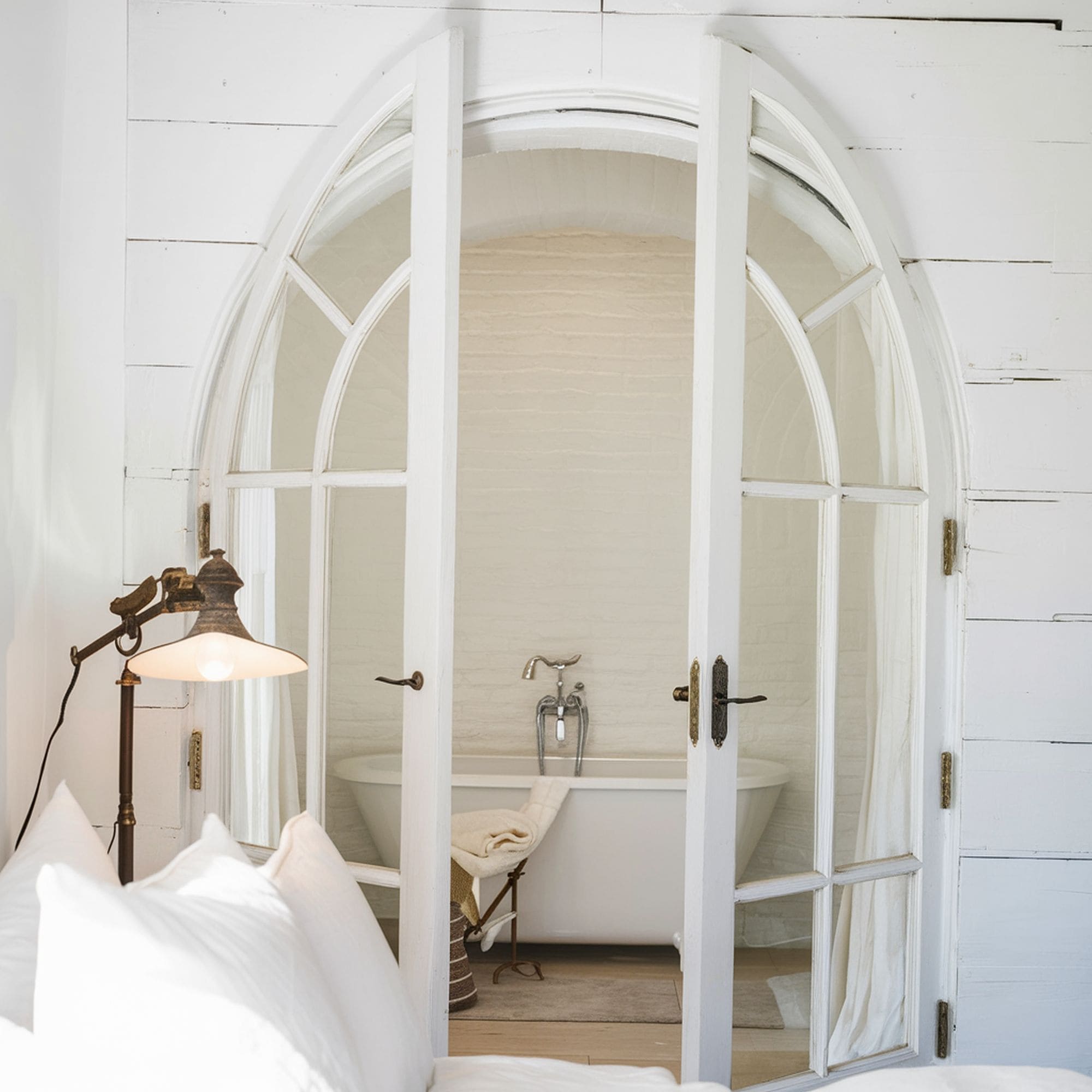 White French Style Arched Doorway