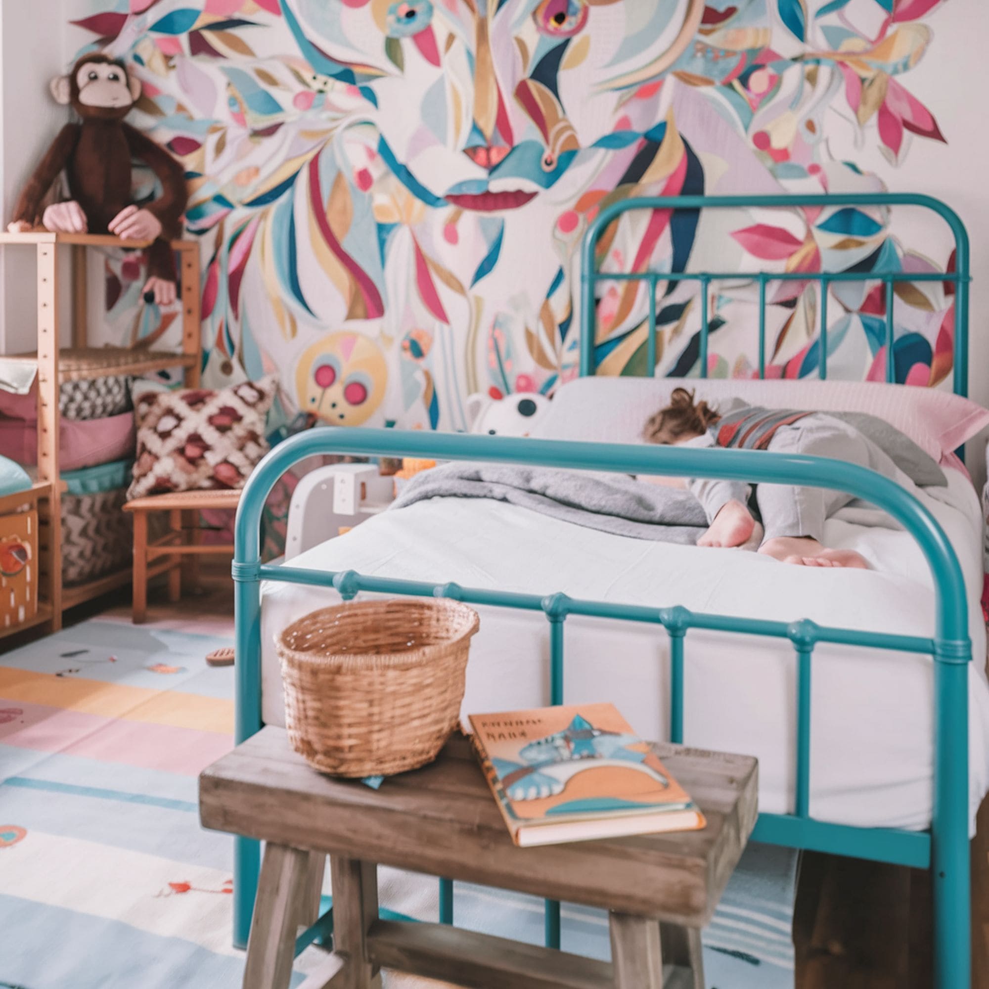 Animal and Floral Patterned Wallpaper