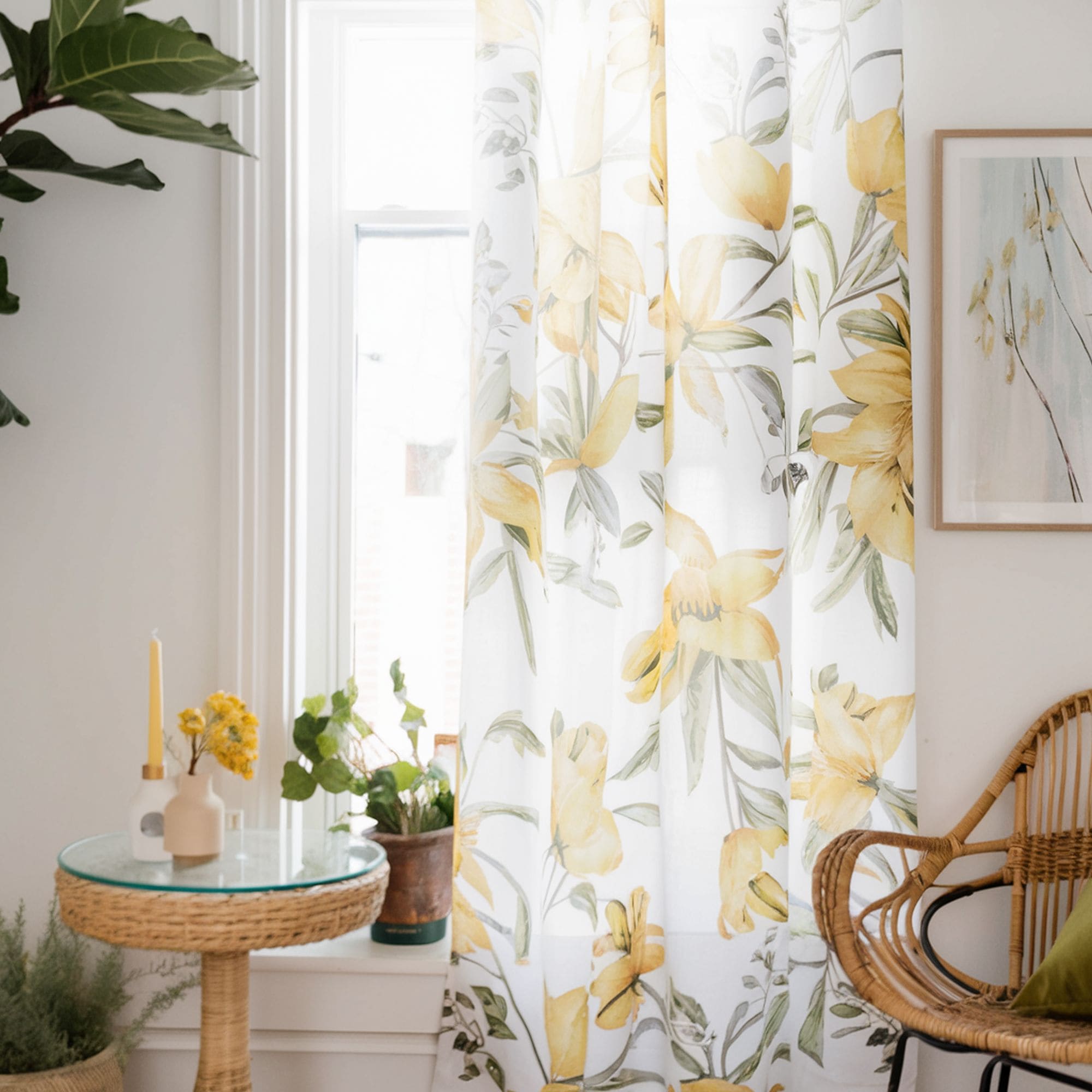 Floral Patterned Curtains