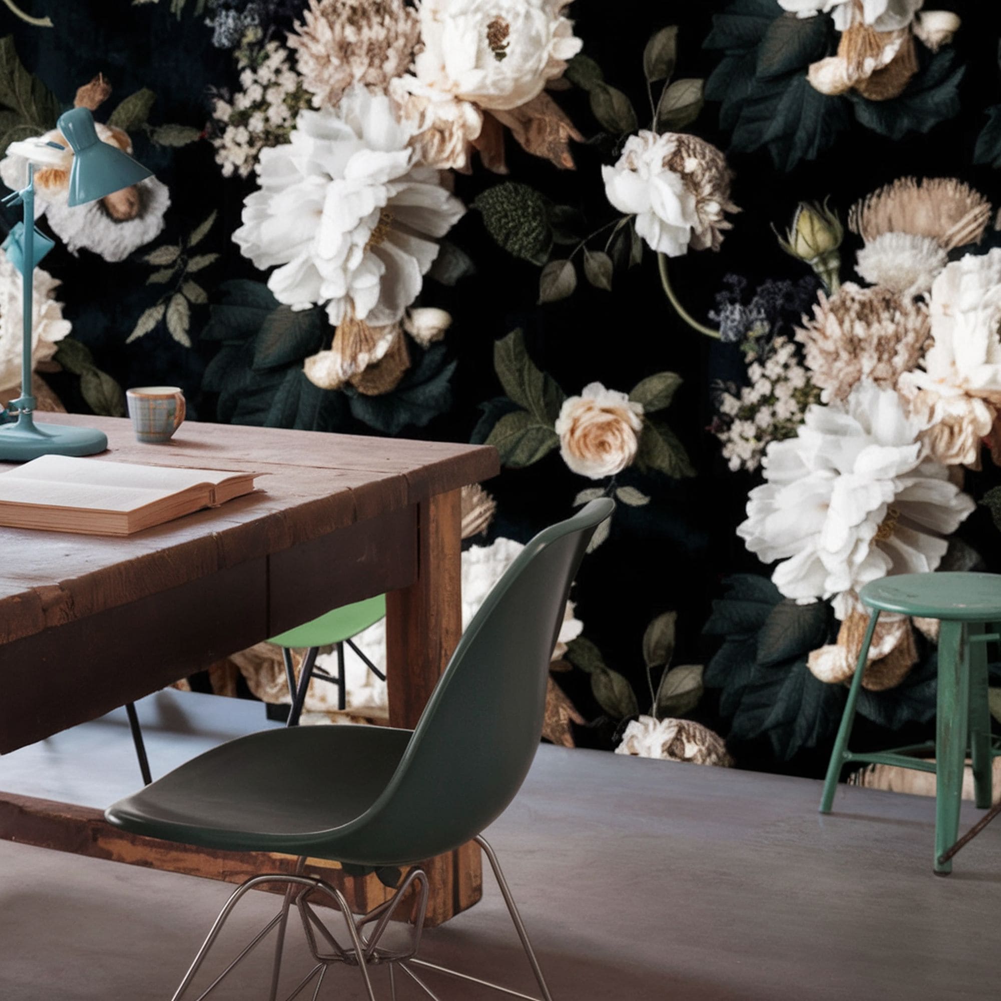 Floral Patterned Wall Mural
