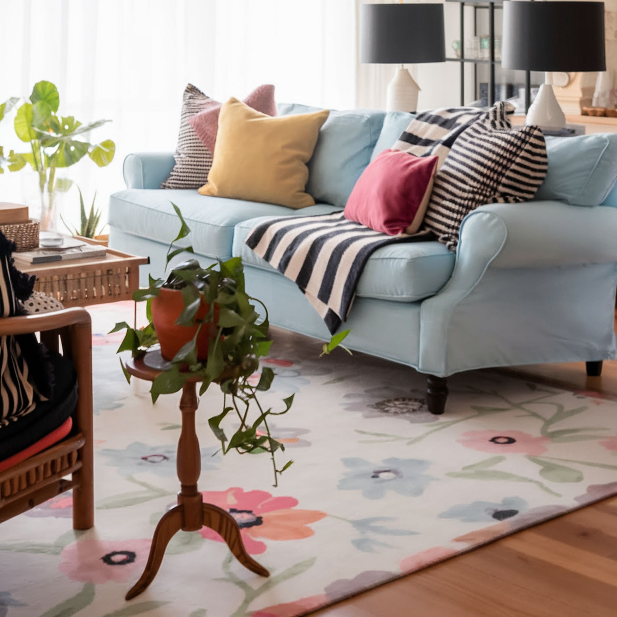 Floral Patterned Rug