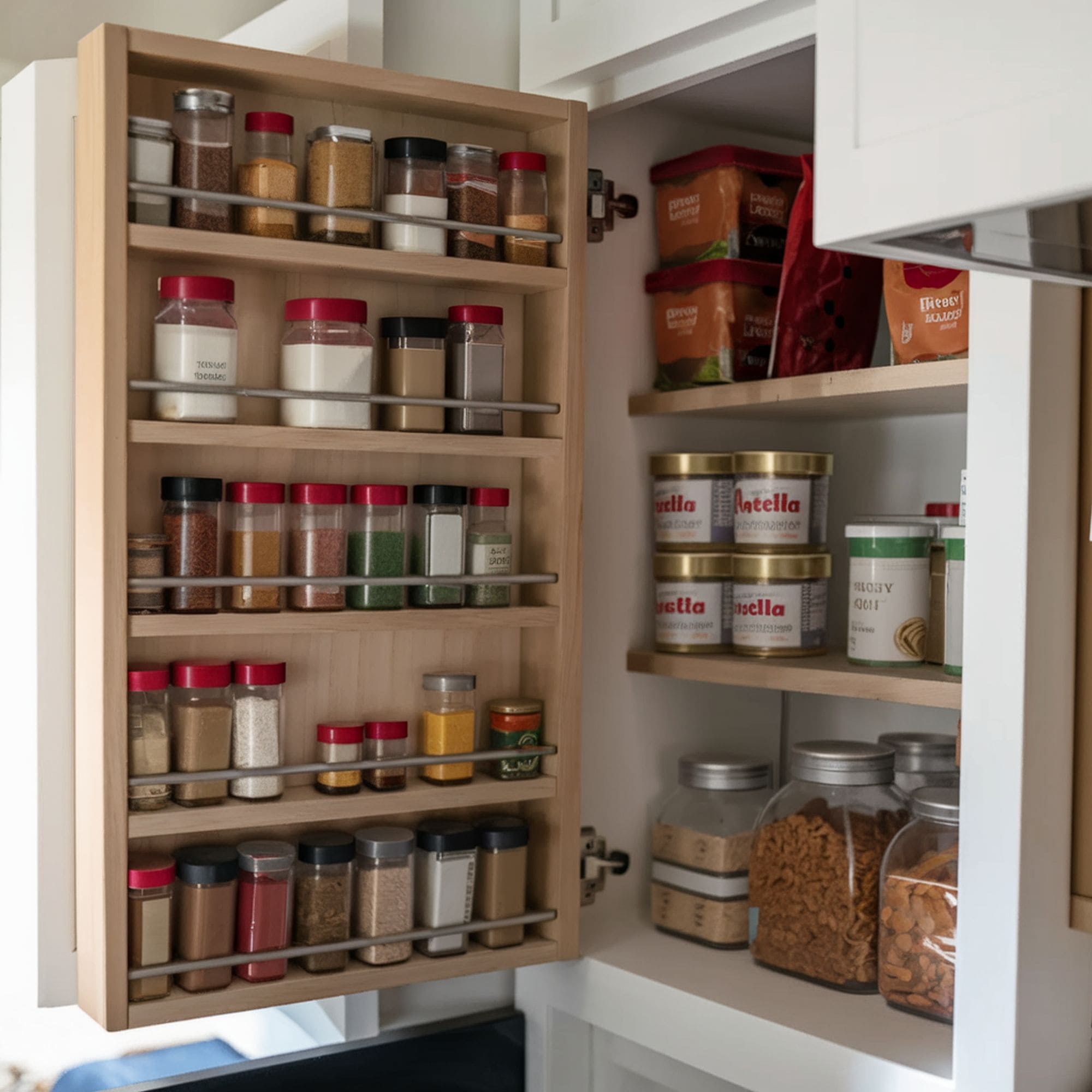 Cabinet Door Spice Storage
