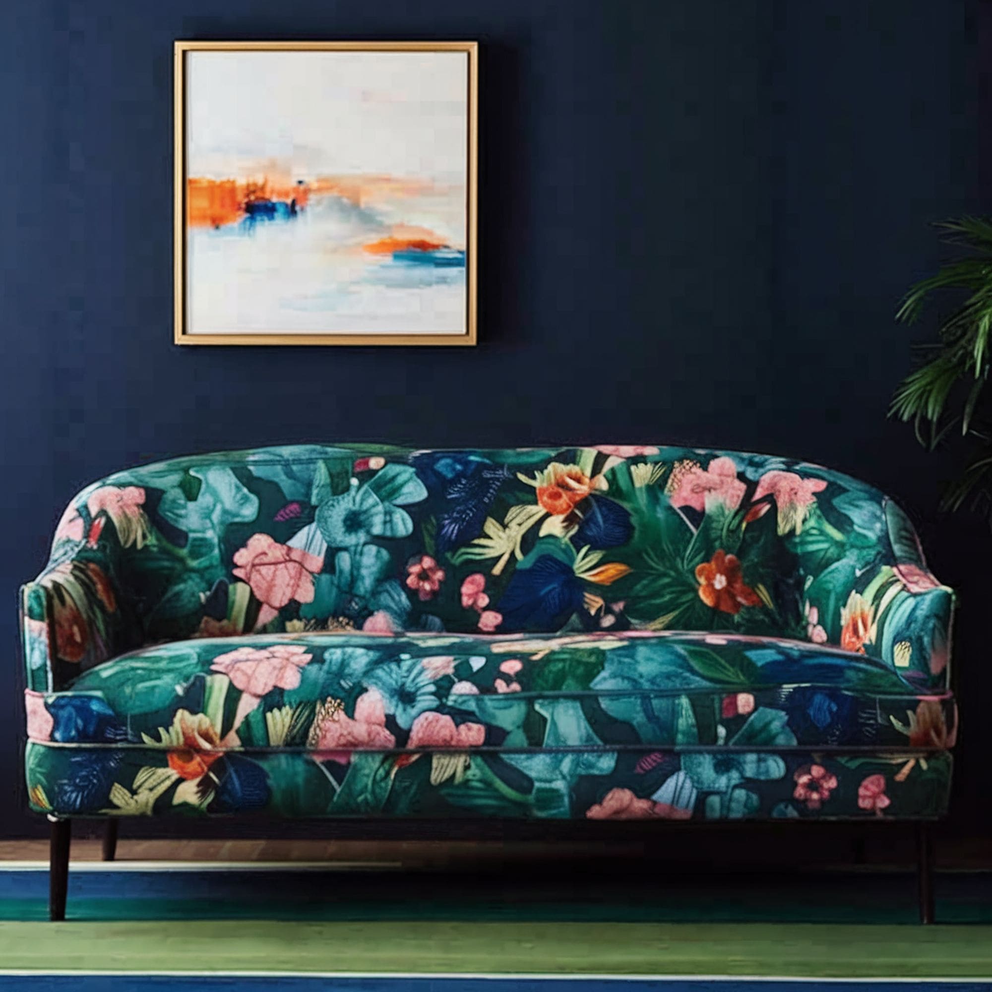 Floral Patterned Sofa Upholstery