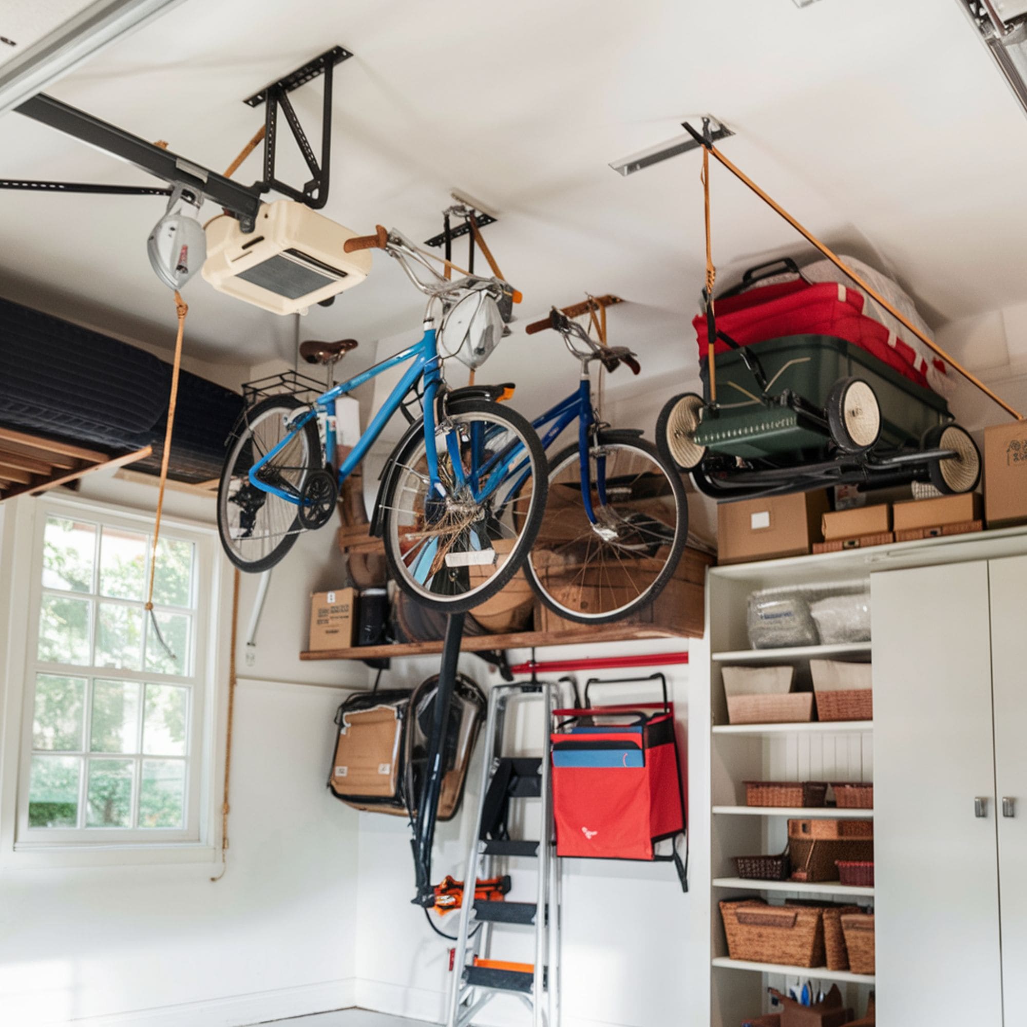 Pulley Type Bicycle Storage