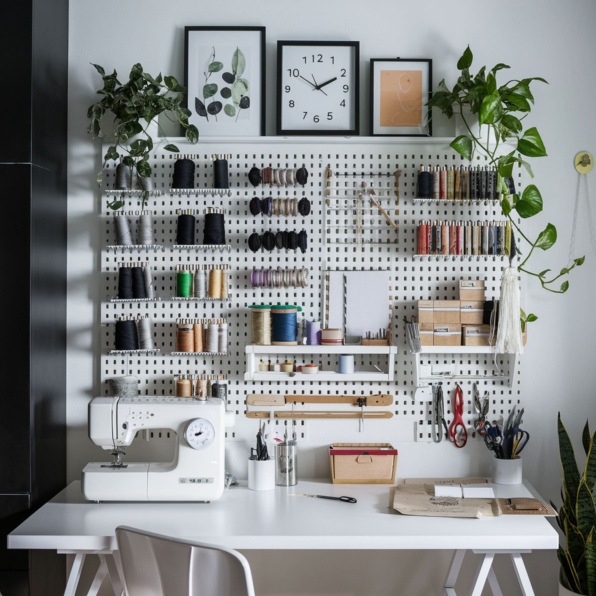 Craft Room With Pegboard