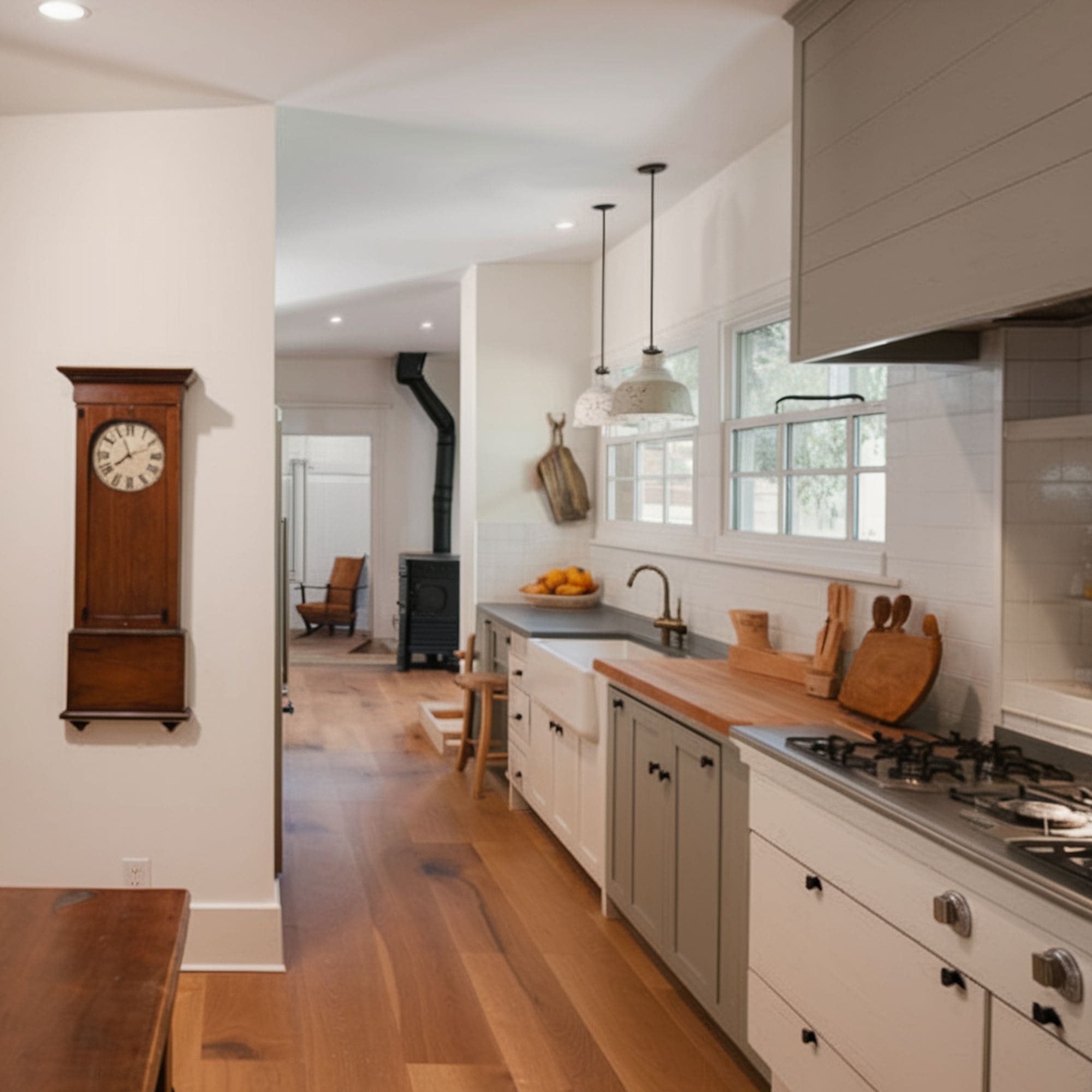 Butcher Block Countertop Portion on Regular Countertop